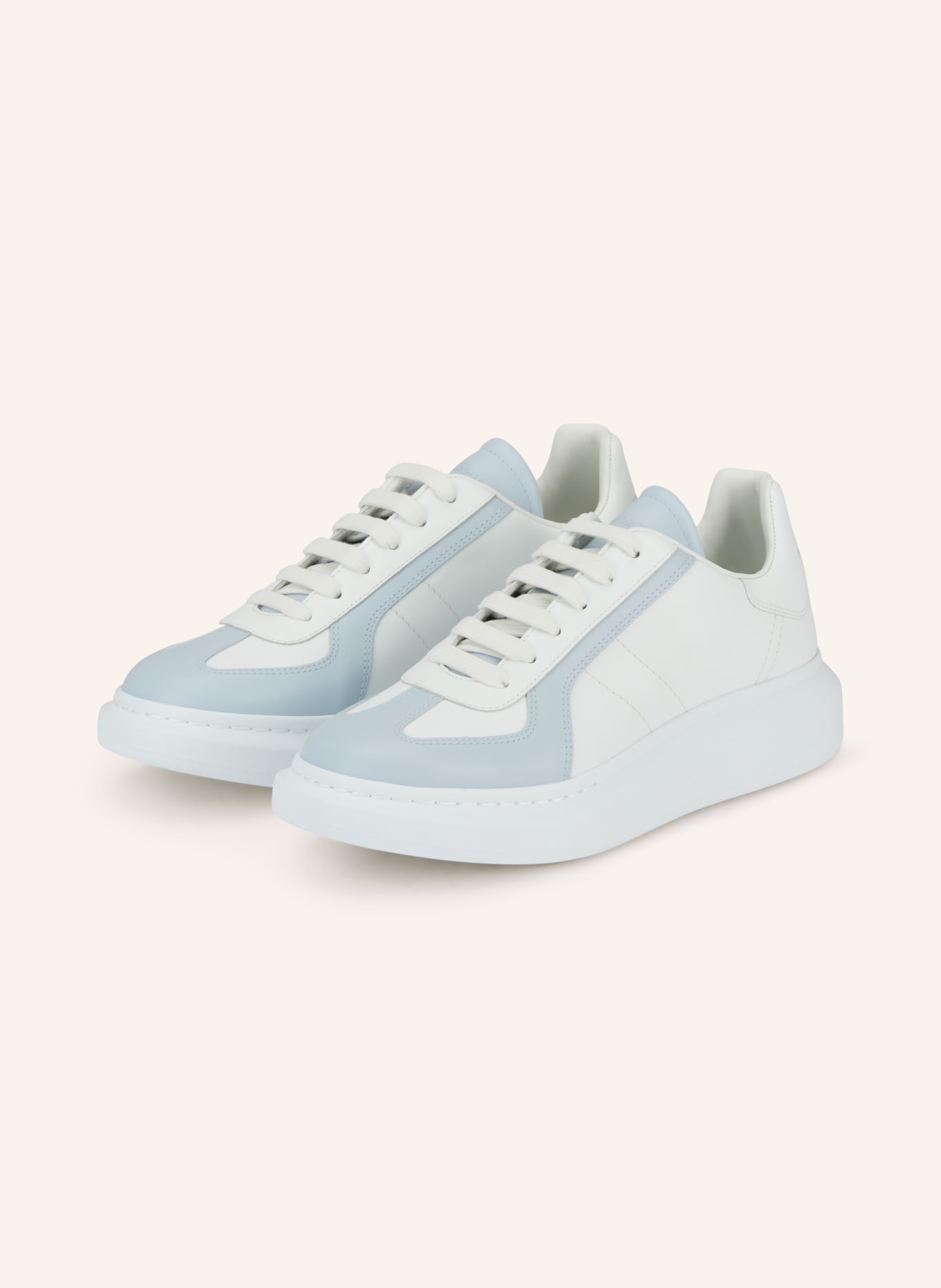 McQUEEN sneaker: WHITE / LIGHT BLUE