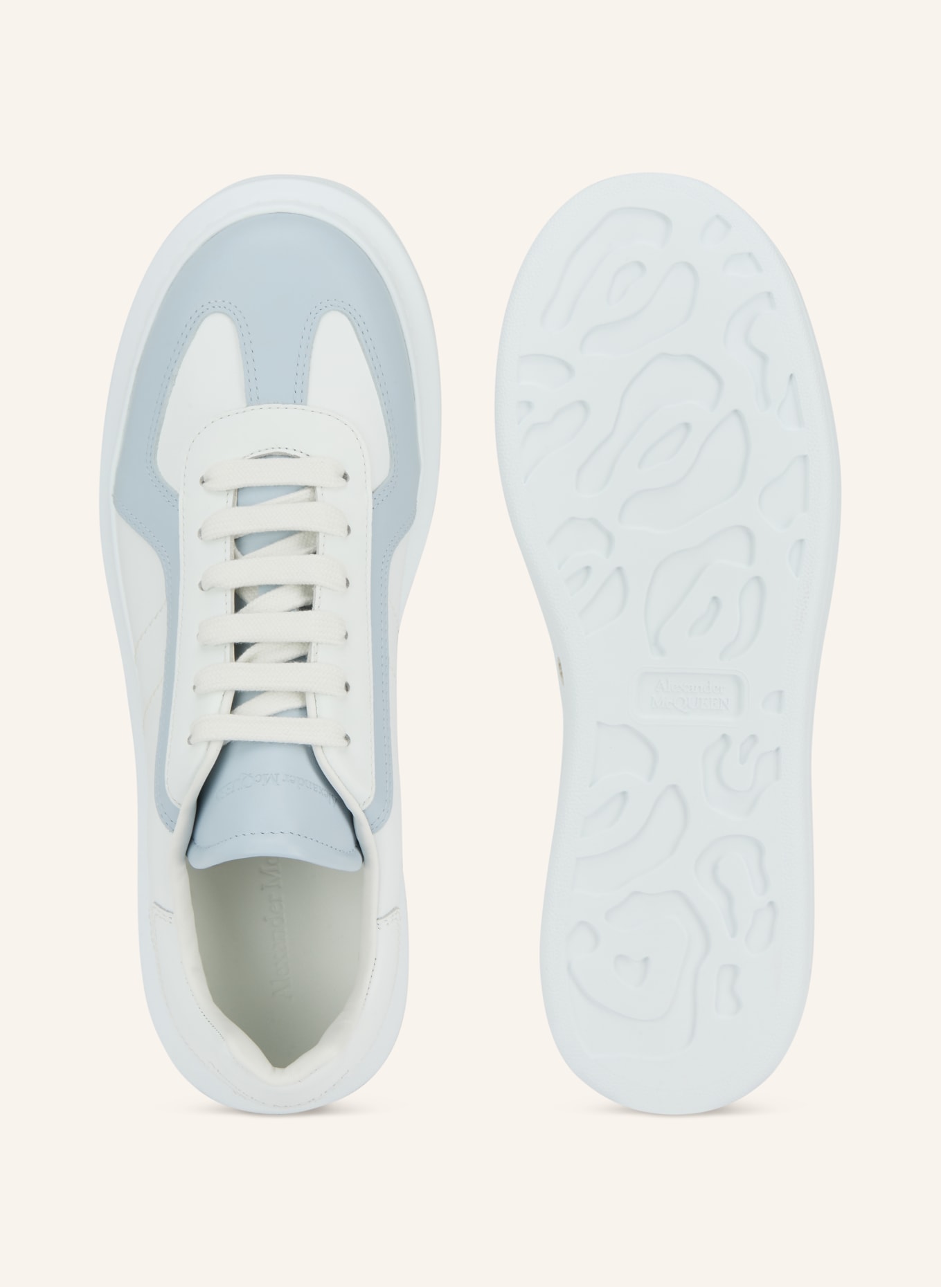 McQUEEN sneaker: WHITE / LIGHT BLUE