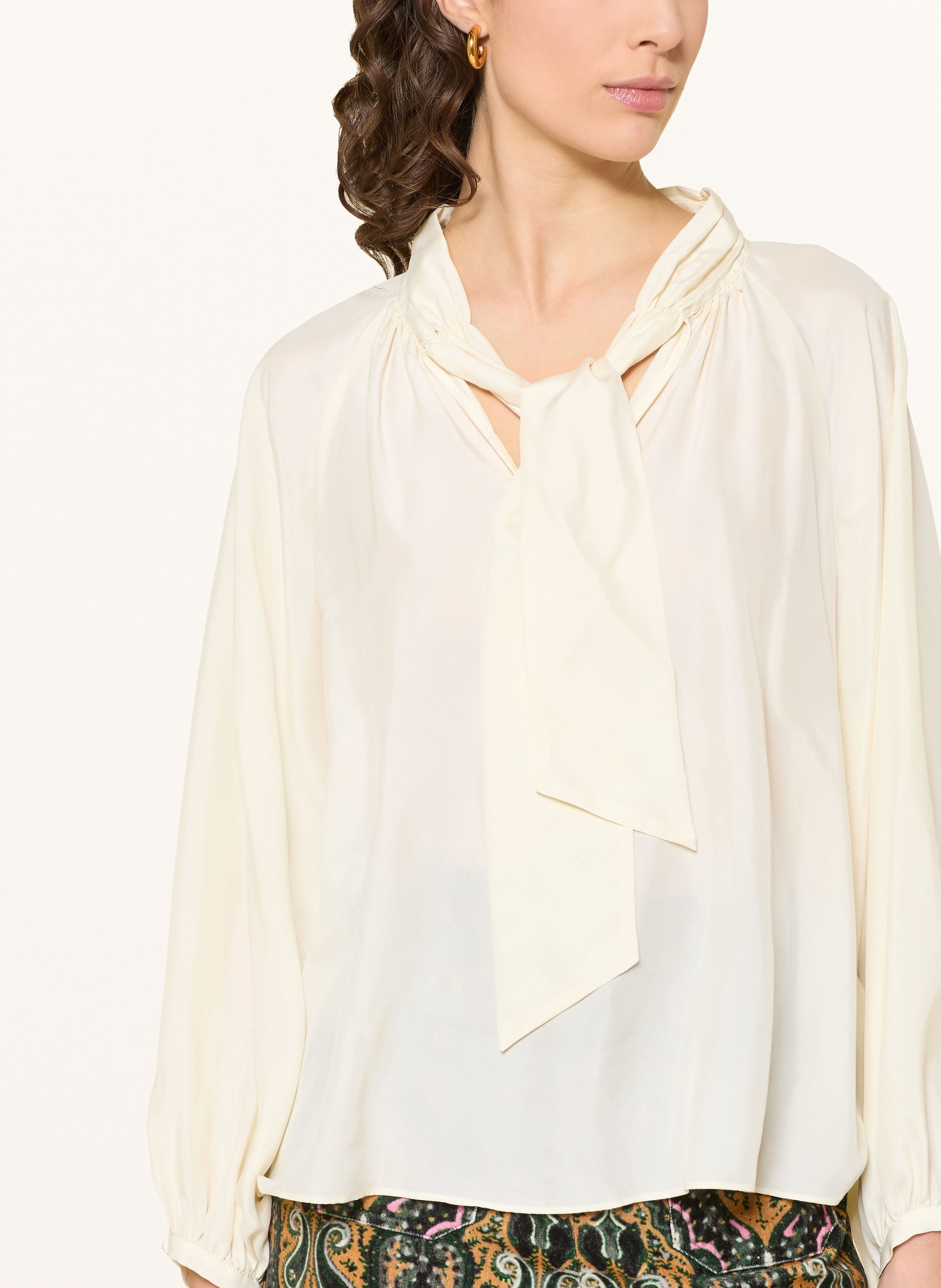 ba&sh Schluppenbluse HERMINE aus Seide: ECRU