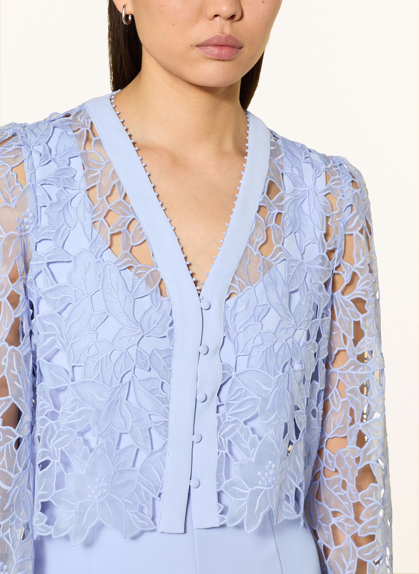 Phase Eight Zestaw WINONA: kombinezon i kurtka z koronki ażurowej: JASNONIEBIESKI