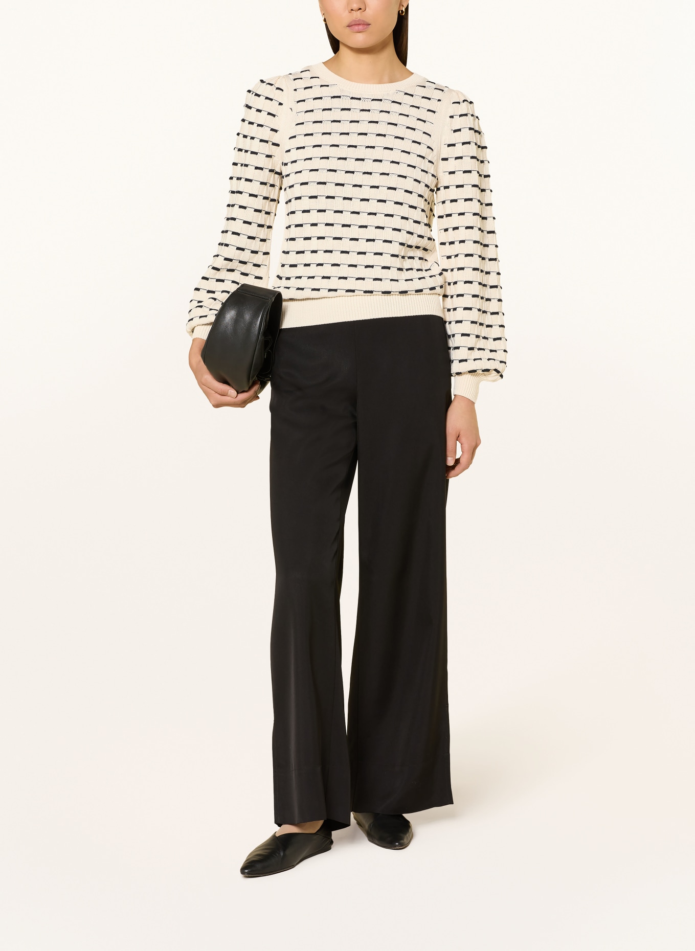 Phase Eight CONNIE sweater: ECRU / BLACK