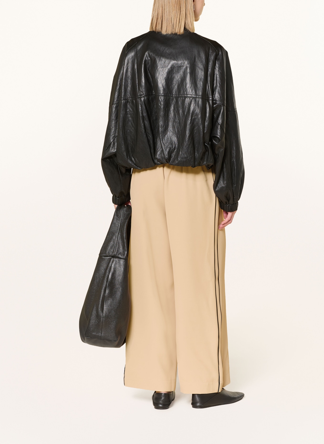 Phase Eight Marlenehose mit Galonstreifen: BEIGE / SCHWARZ