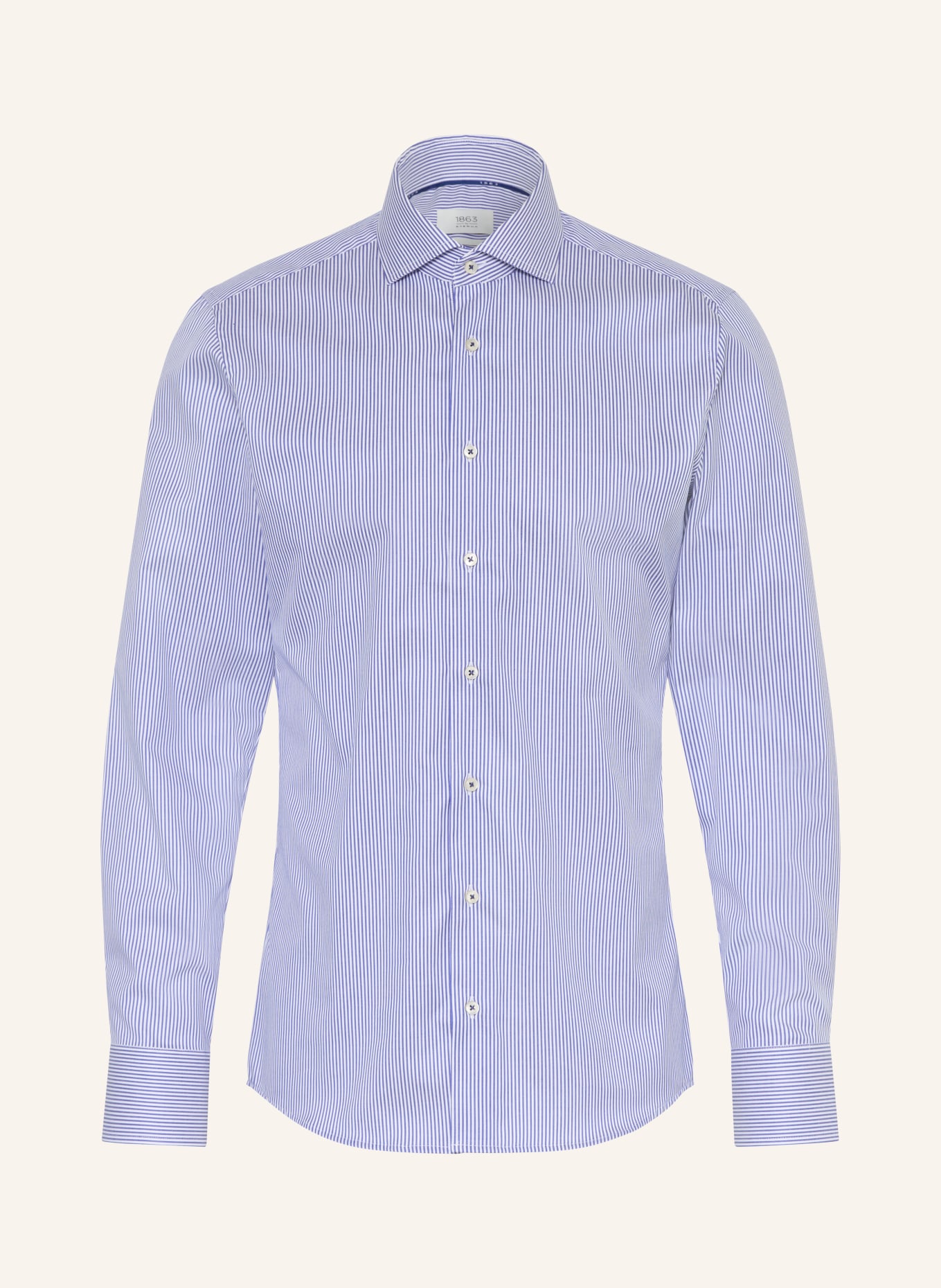 1863 by ETERNA Hemd Slim Fit: DUNKELBLAU / WEISS