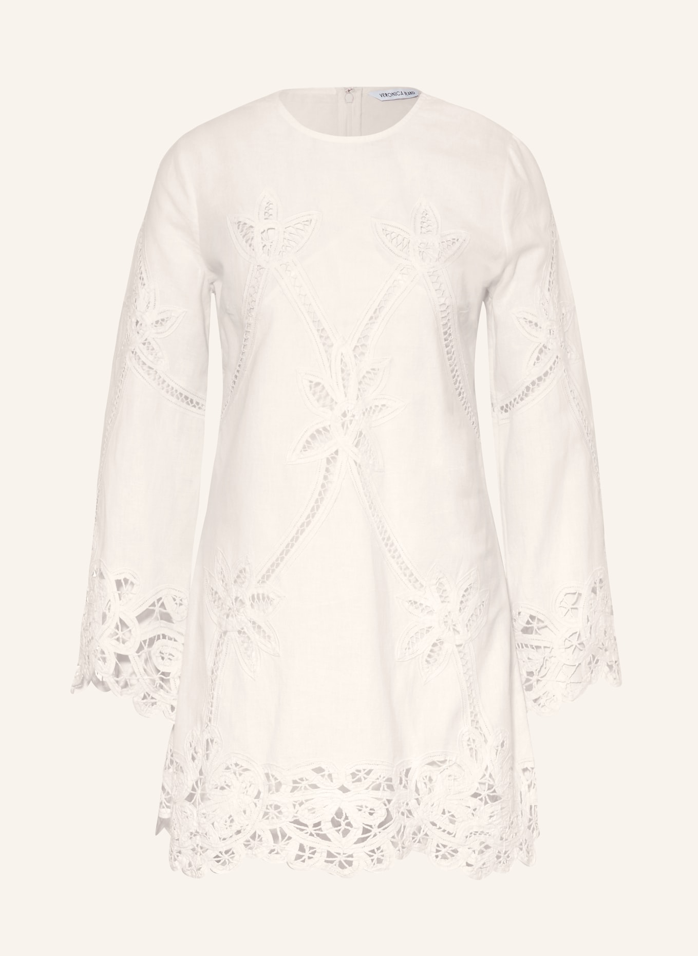 Veronica Beard Kleid AMBERG mit Lochspitze: ECRU