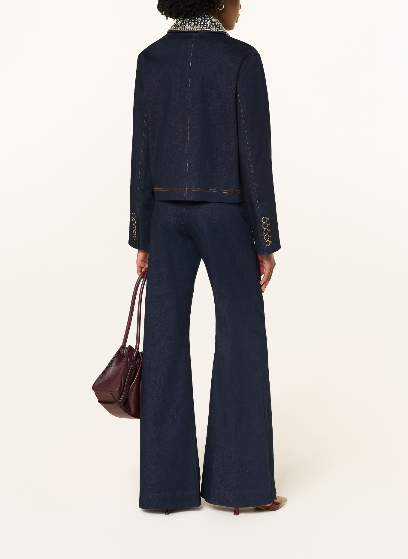 Veronica Beard Dżinsy z szerokimi nogawkami CRUE: B0214 MIDNIGHT WASH