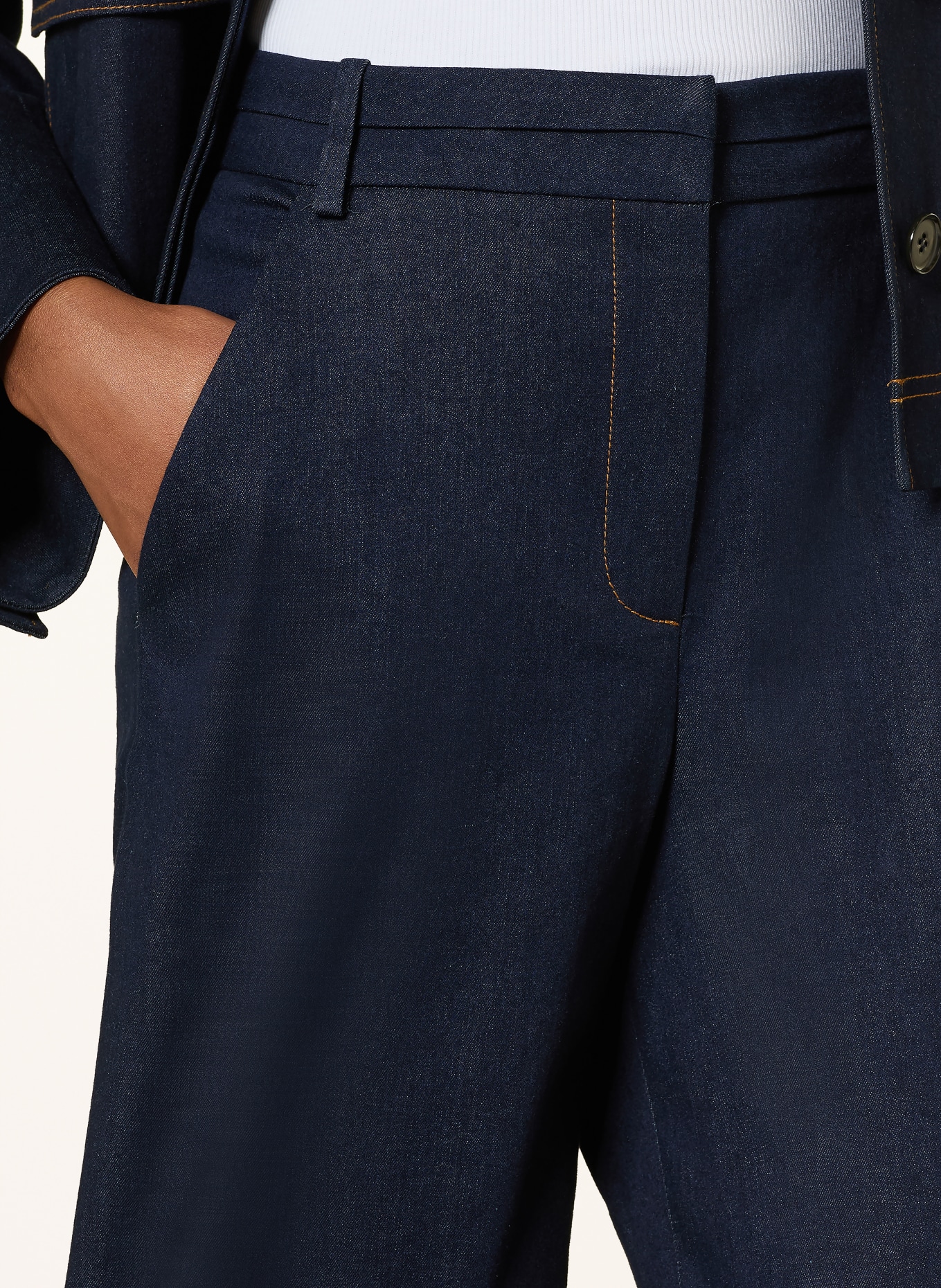 Veronica Beard Dżinsy z szerokimi nogawkami CRUE: B0214 MIDNIGHT WASH