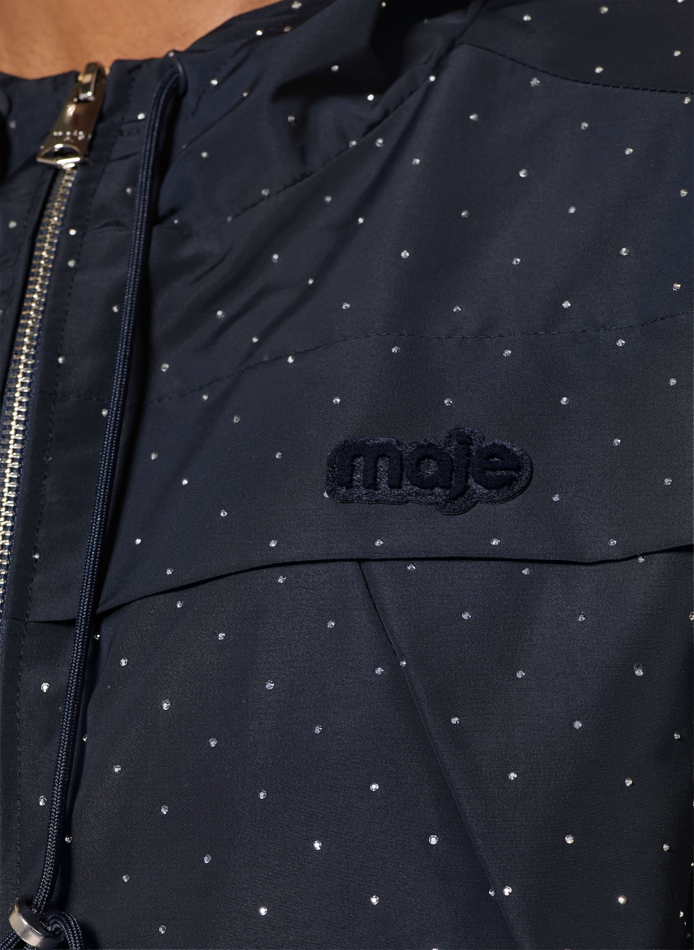 maje Kurtka z kamieniami ozdobnymi: GRANATOWY