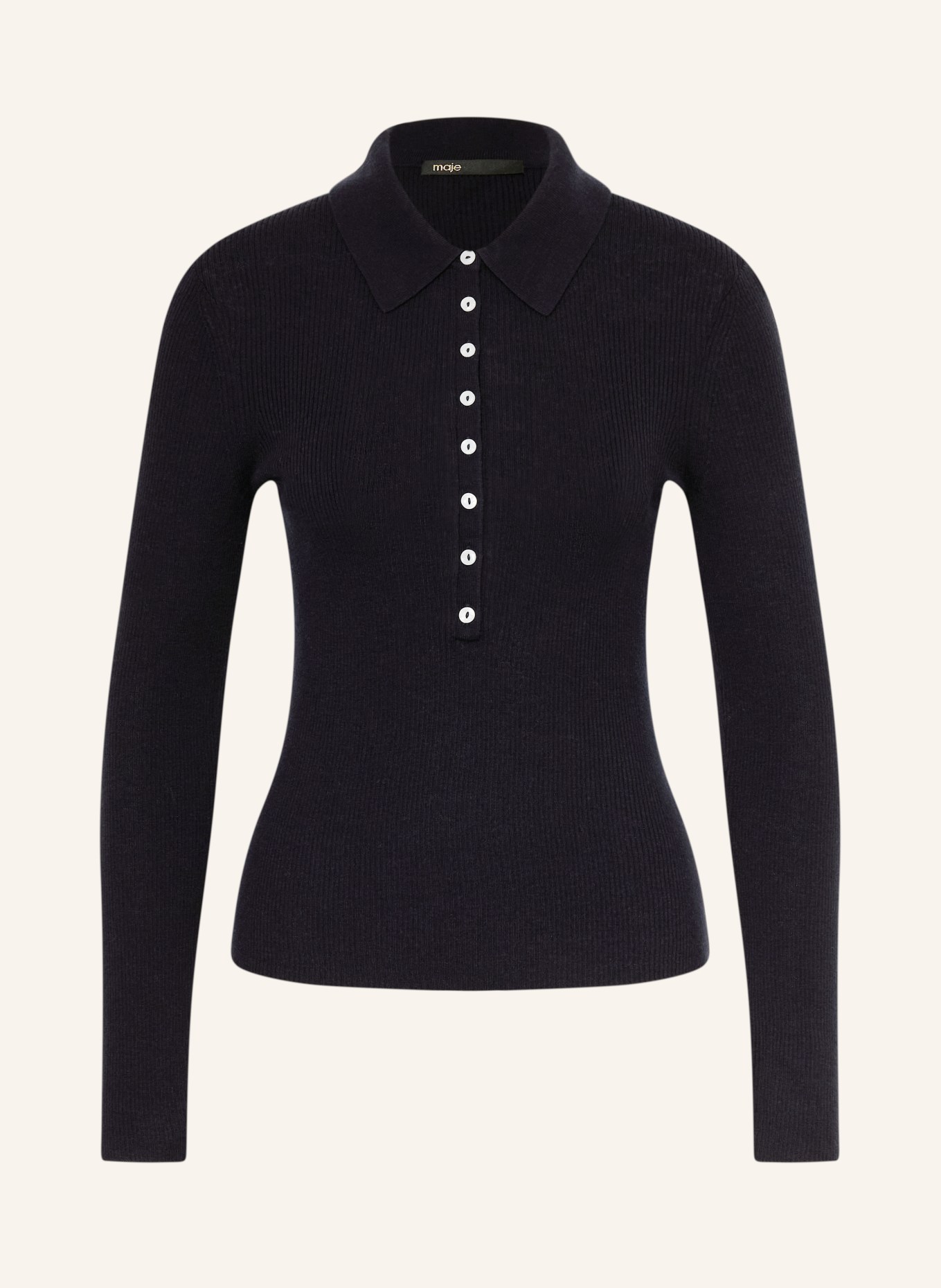 maje Dzianinowa koszulka polo: GRANATOWY