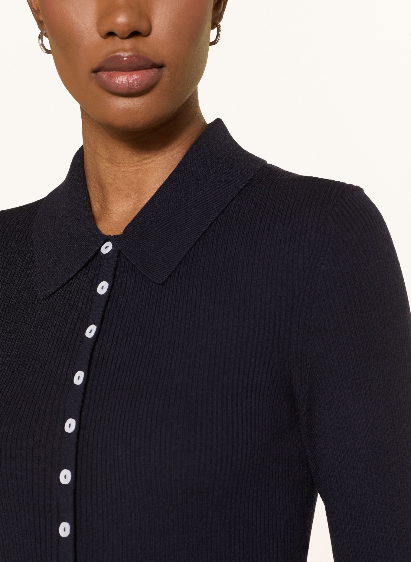 maje Dzianinowa koszulka polo: GRANATOWY