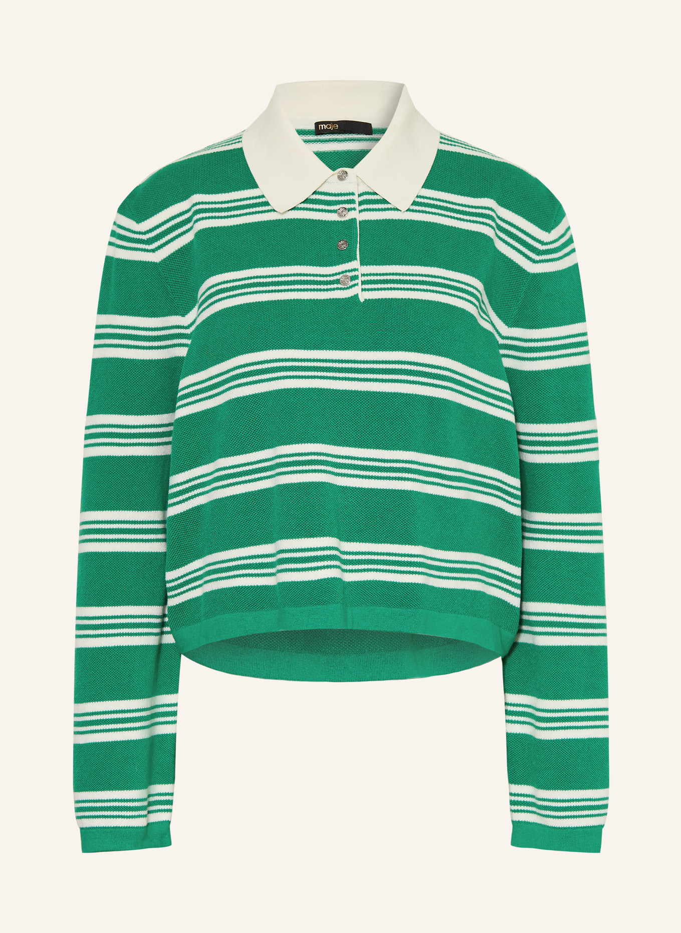 maje Rugbyshirt: GRÜN / CREME