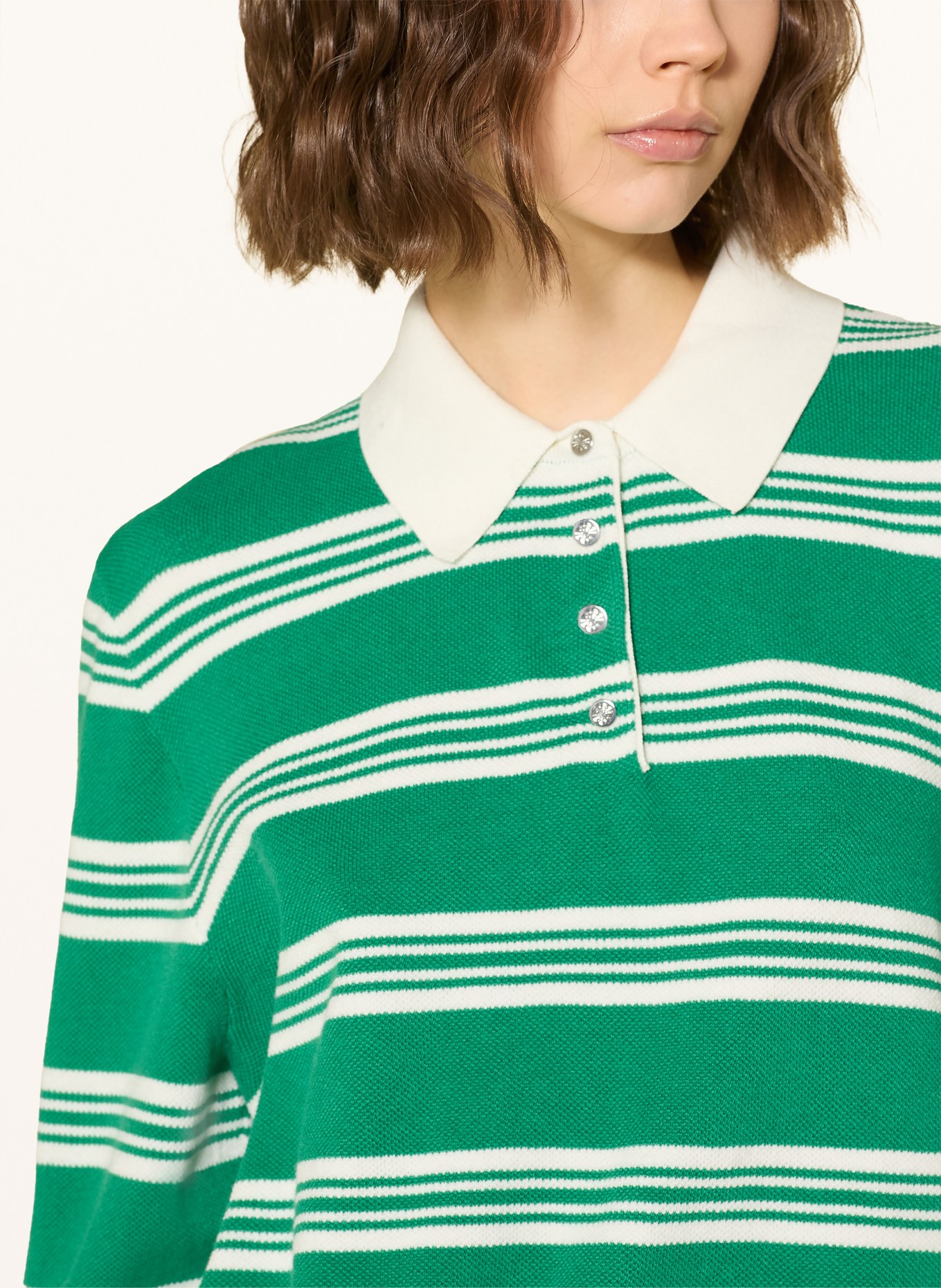 maje Rugbyshirt: GRÜN / CREME