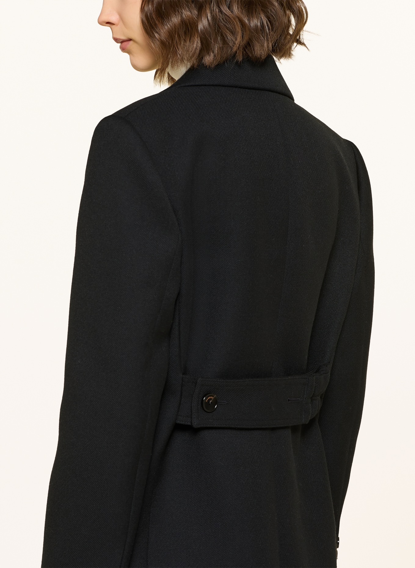 SANDRO Płaszcz typu blezer z mieszanki materiałów: CZARNY