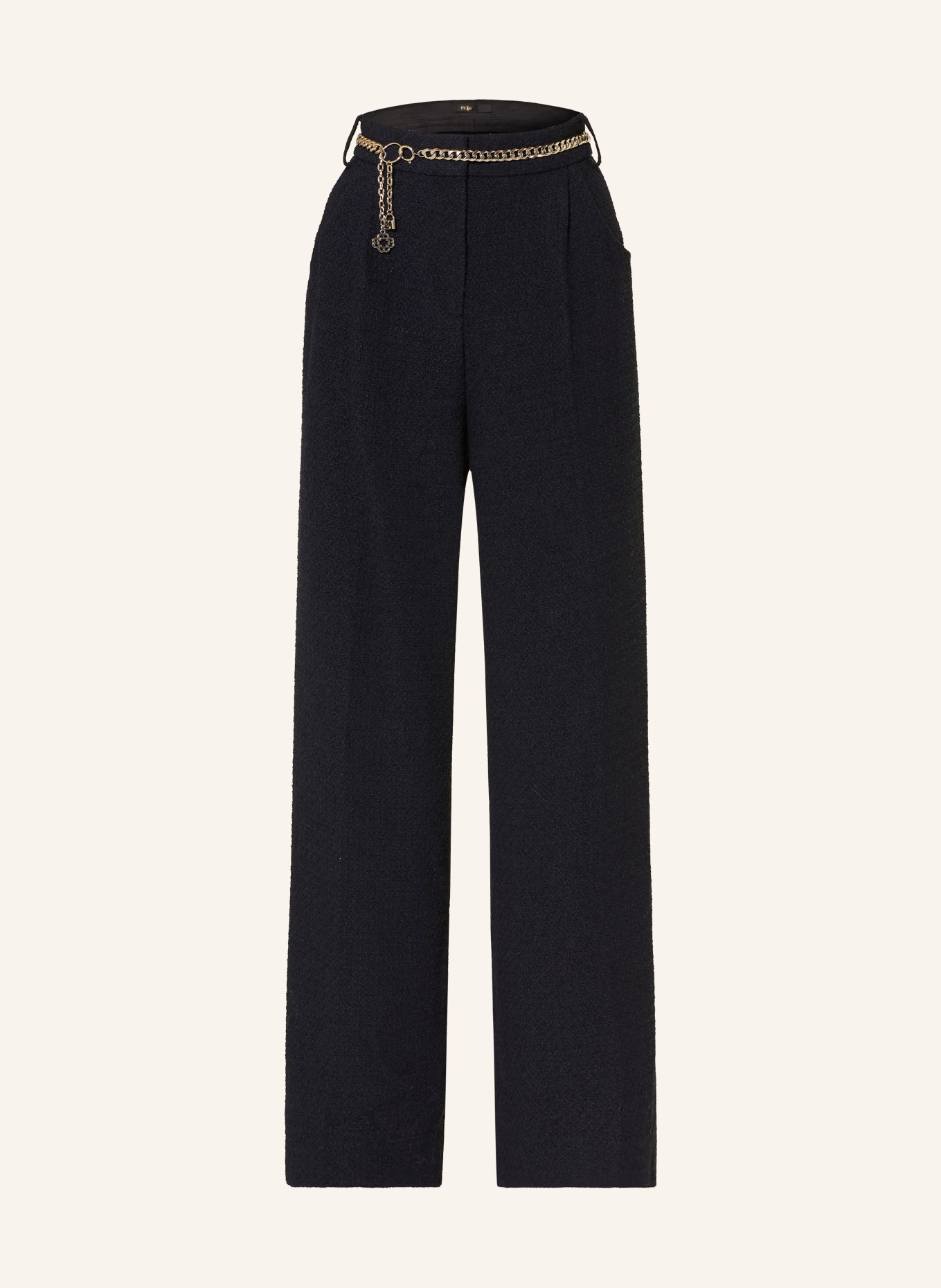 maje Marlenehose aus Tweed: DUNKELBLAU