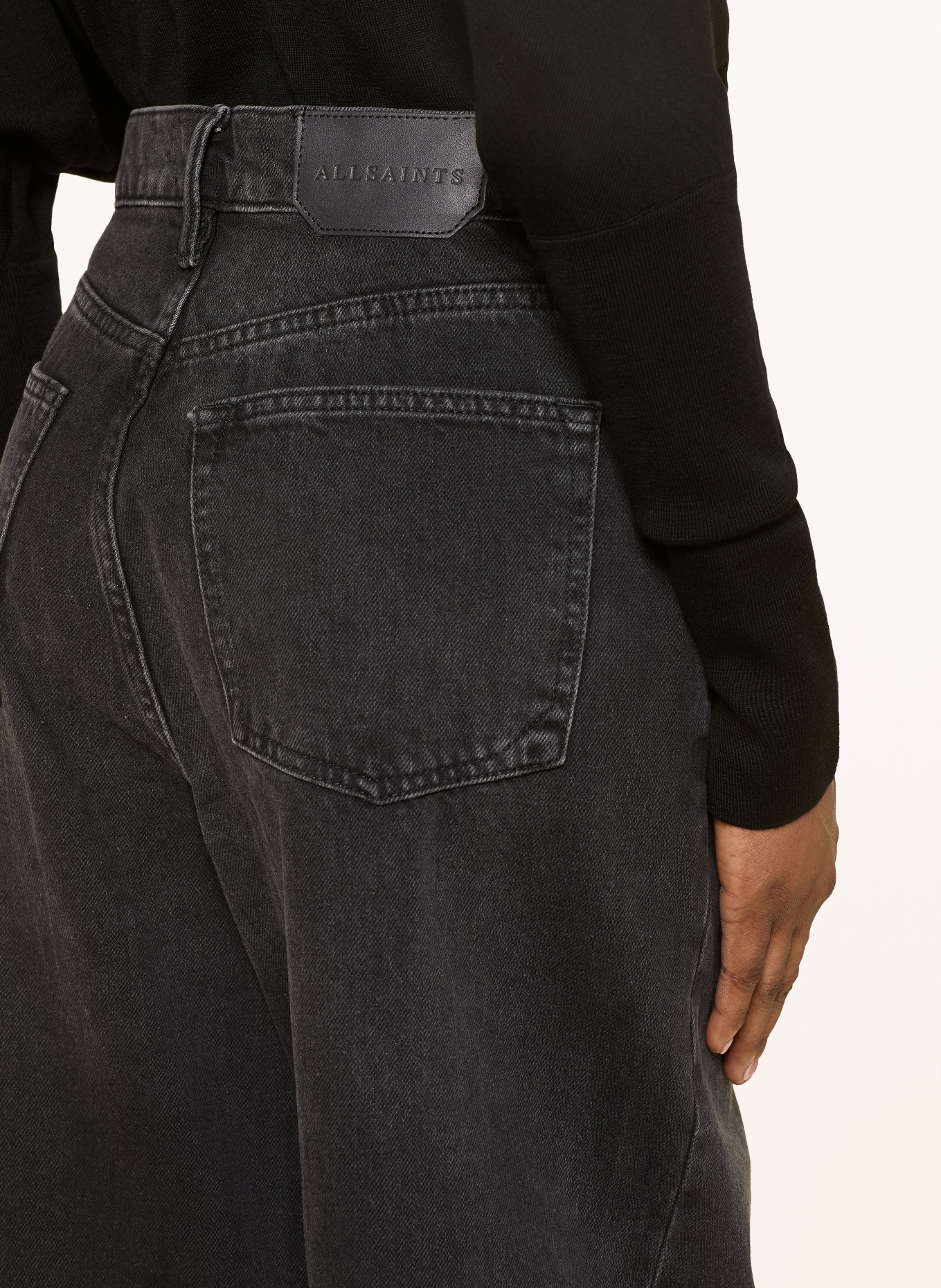 ALLSAINTS Wide Leg Jeans AKI: 162 Washed Black