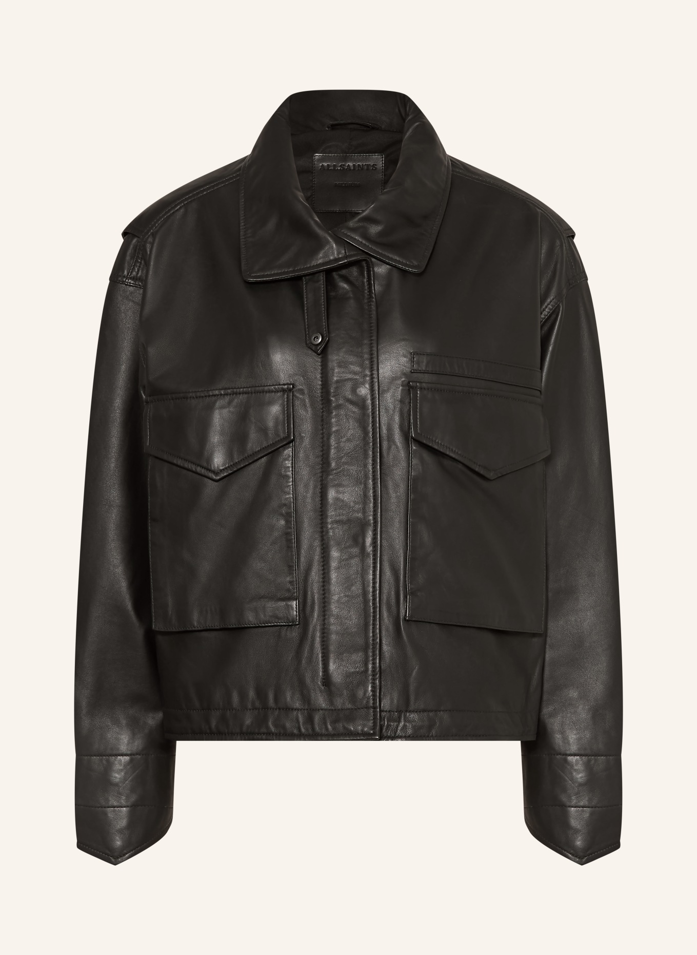 ALLSAINTS Lederjacke CLAY: SCHWARZ
