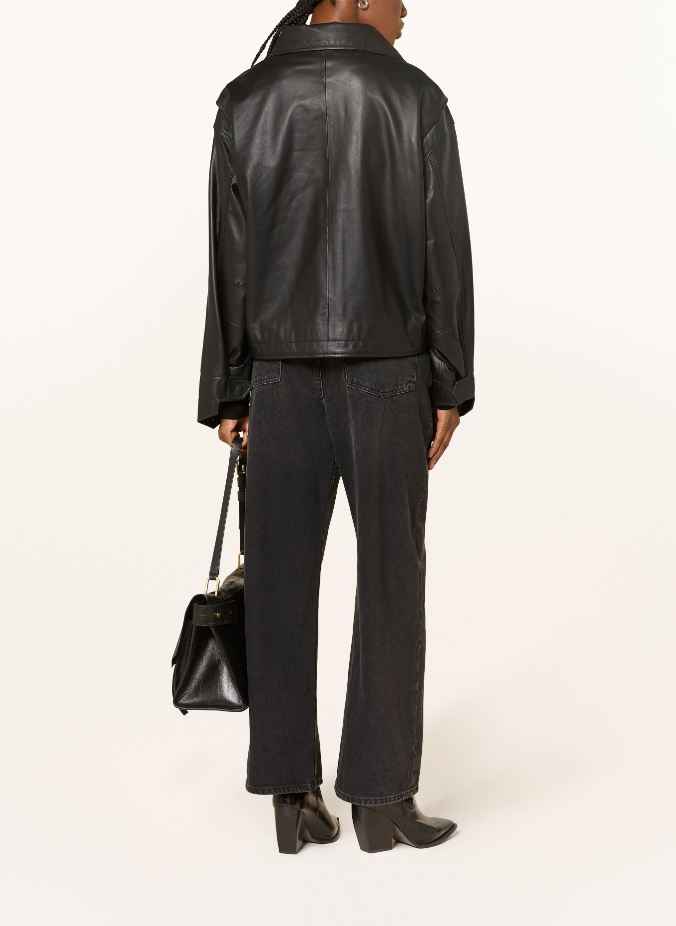 ALLSAINTS Lederjacke CLAY: SCHWARZ