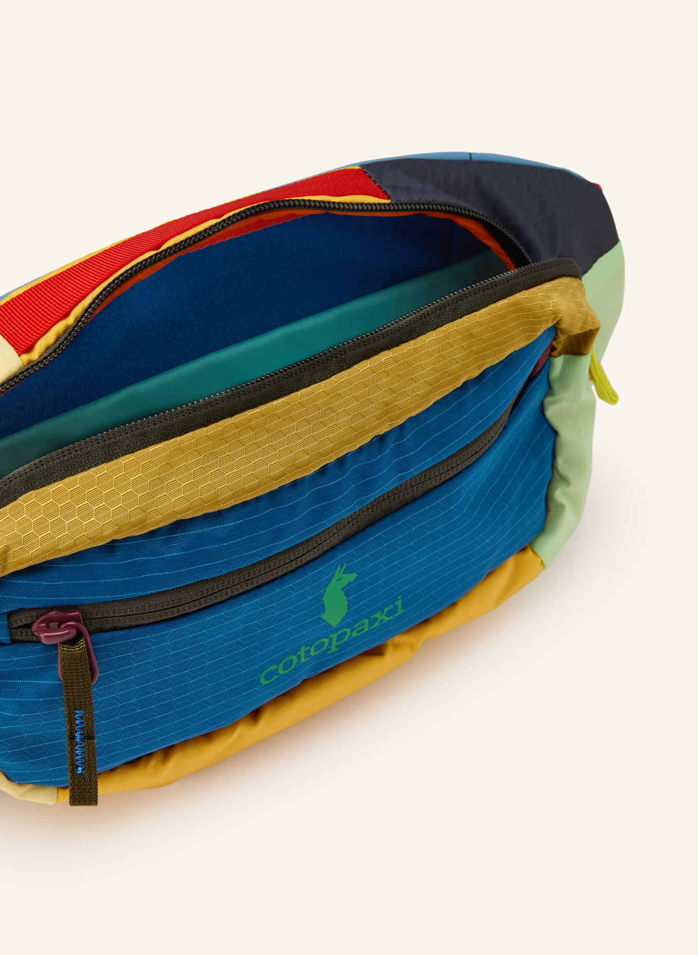 cotopaxi Sac banane KAPAI 3L: BLEU PÉTROLE / ROUGE / JAUNE