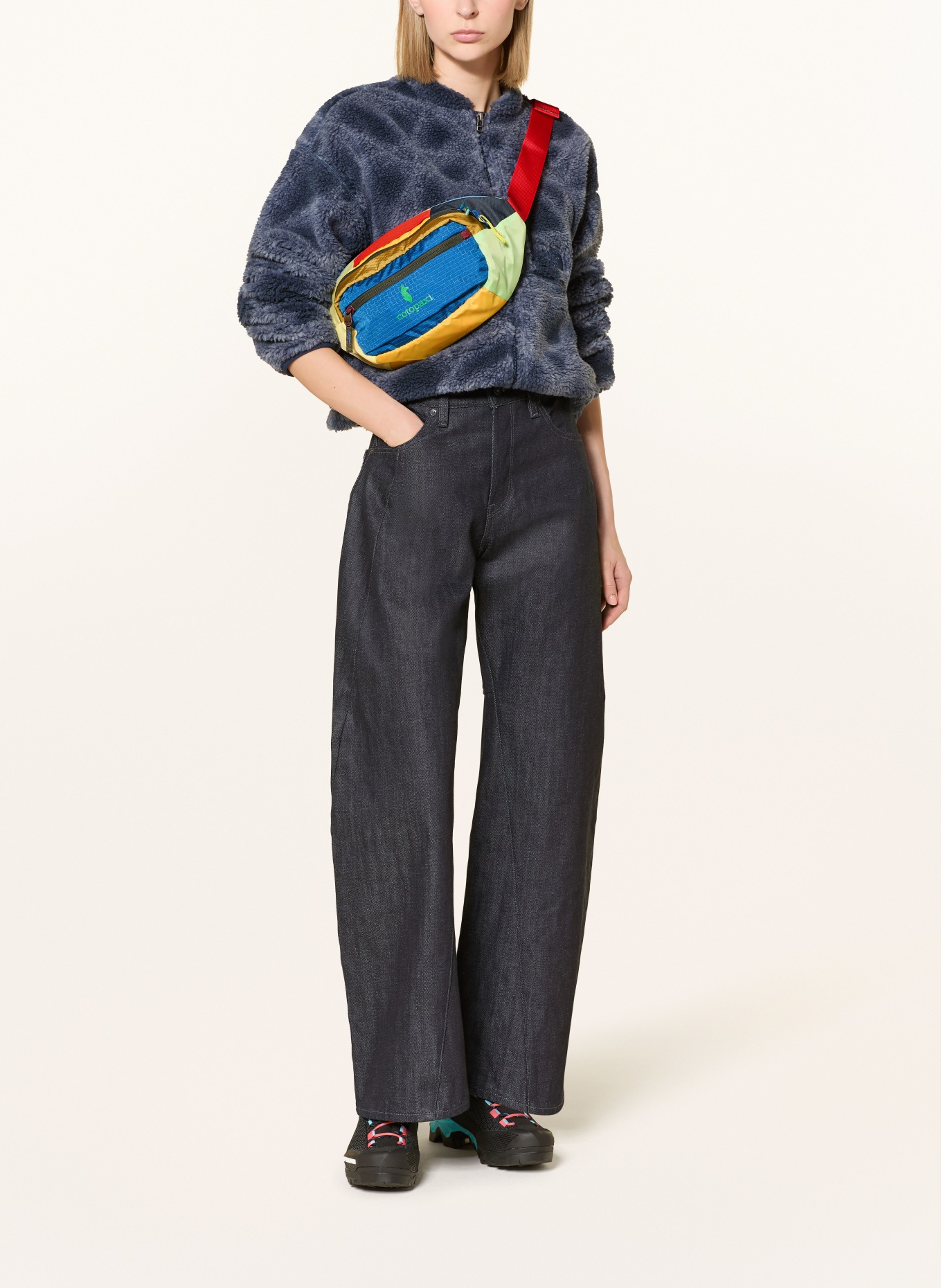 cotopaxi Sac banane KAPAI 3L: BLEU PÉTROLE / ROUGE / JAUNE