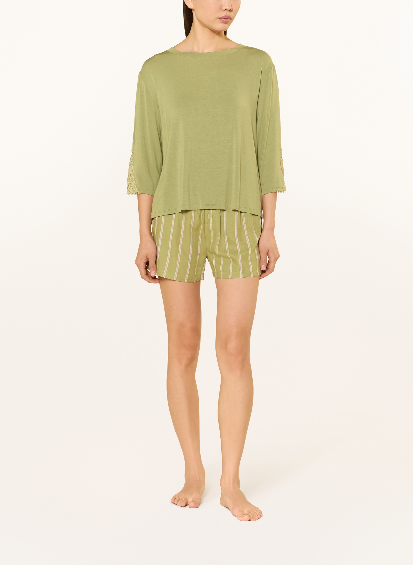 Triumph Schlafshorts MIX & MATCH: HELLGRÜN / ALTROSA