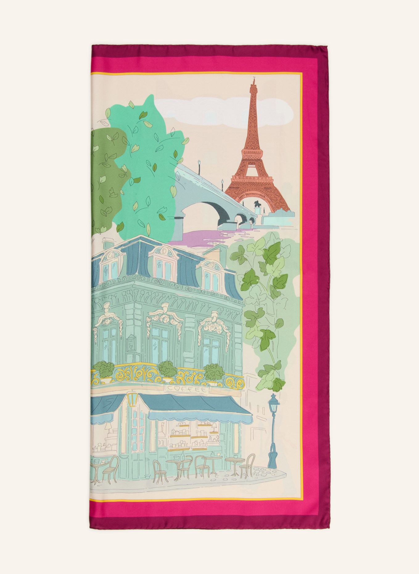 Barbieri silk scarf: PINK / CREAM / SALMON