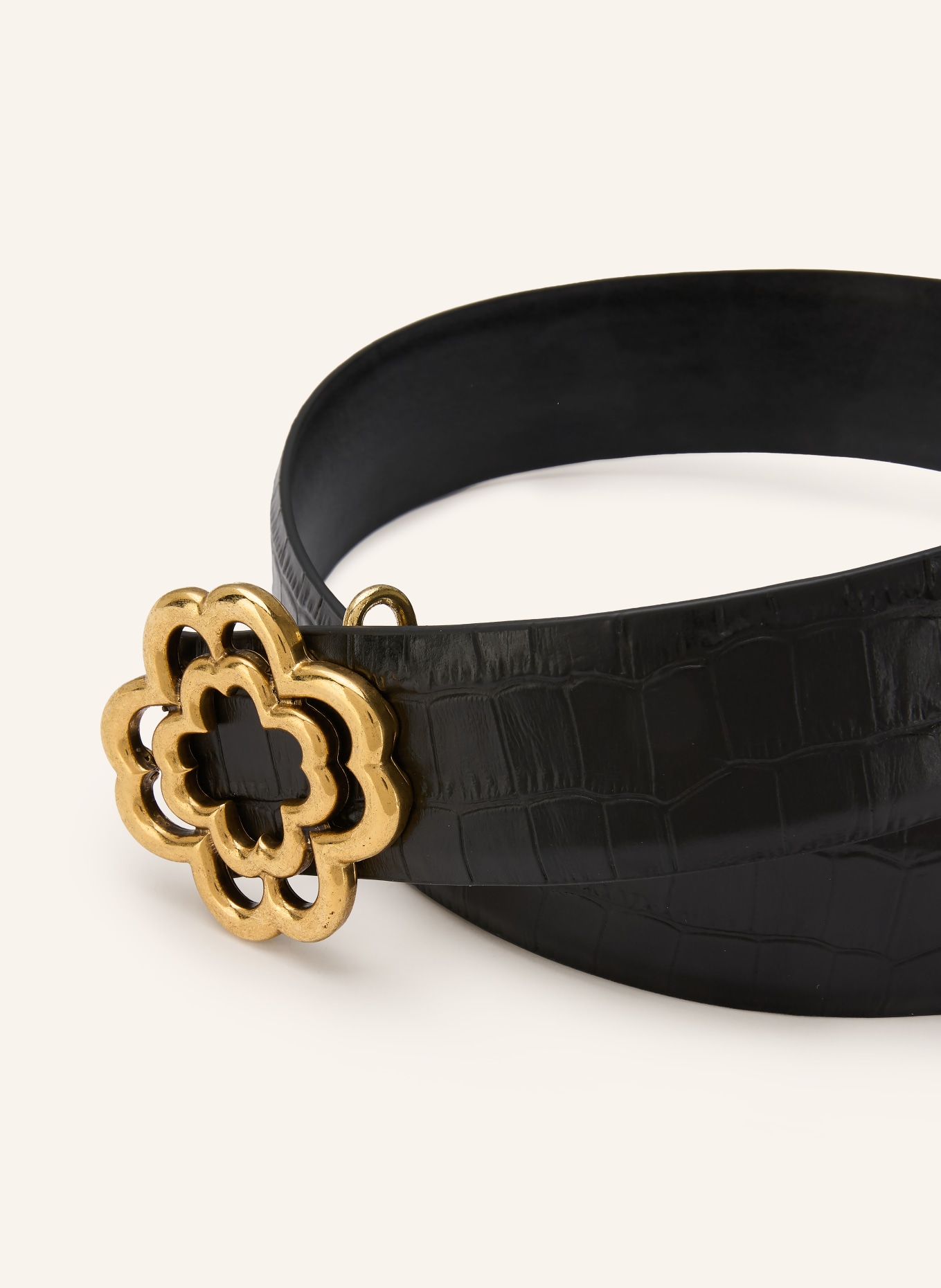 maje Ledergürtel: SCHWARZ / GOLD