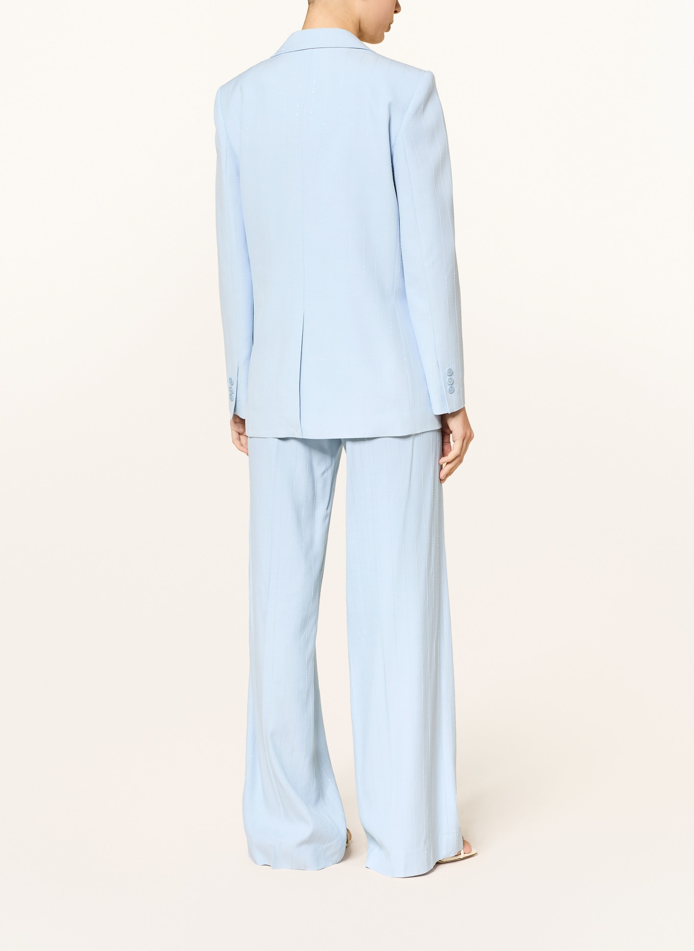 SANDRO Longblazer mit Pailletten: HELLBLAU