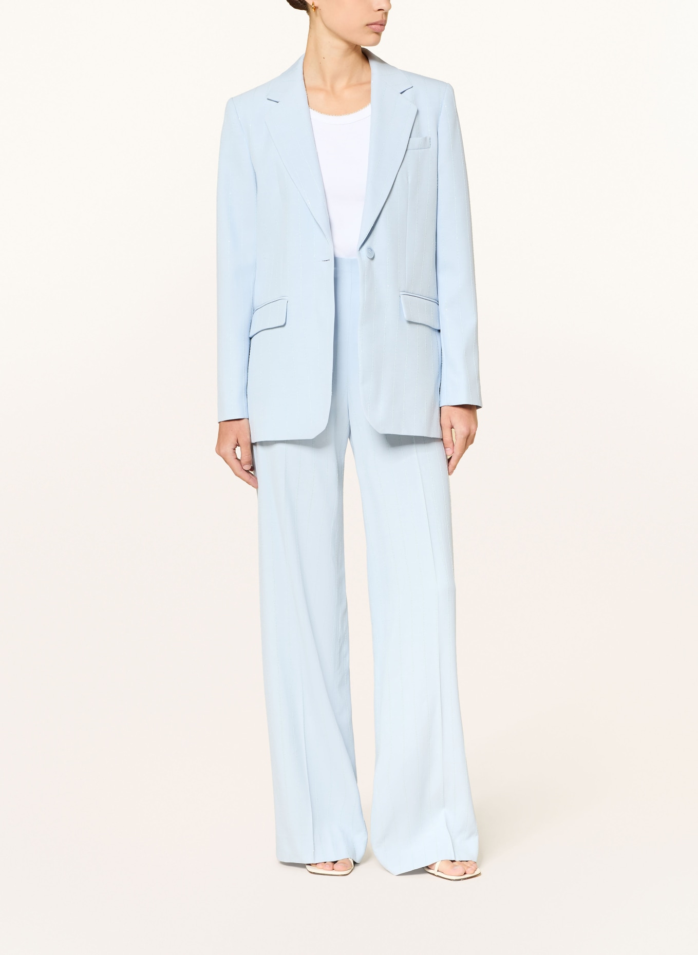 SANDRO Marlenehose mit Pailletten: HELLBLAU