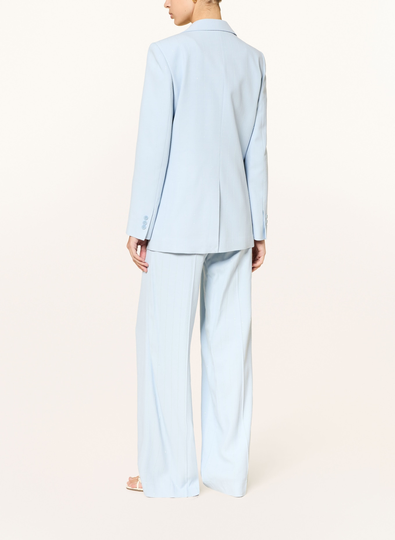 SANDRO Marlenehose mit Pailletten: HELLBLAU