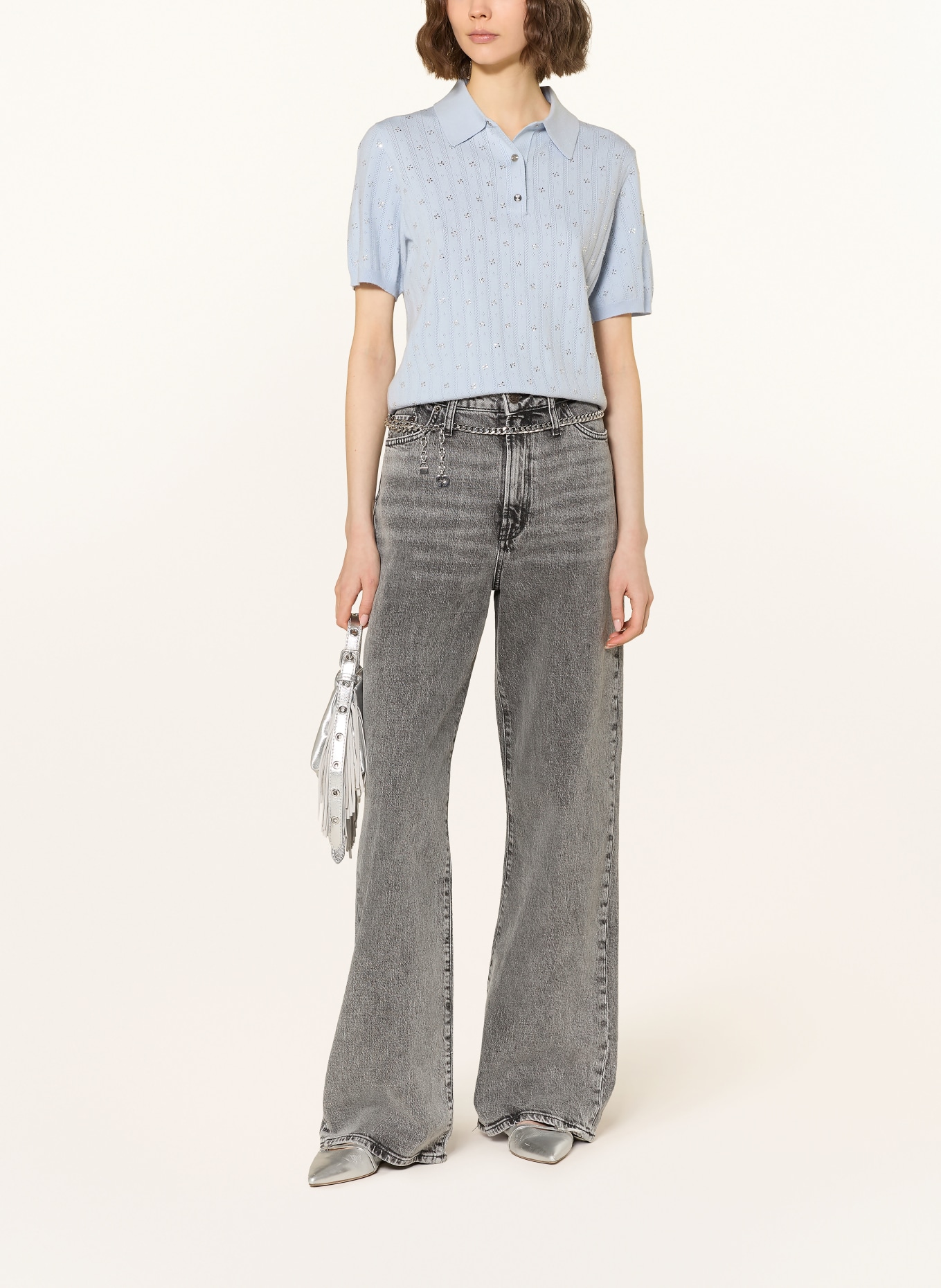 maje Dżinsy z szerokimi nogawkami: 0505 GREY