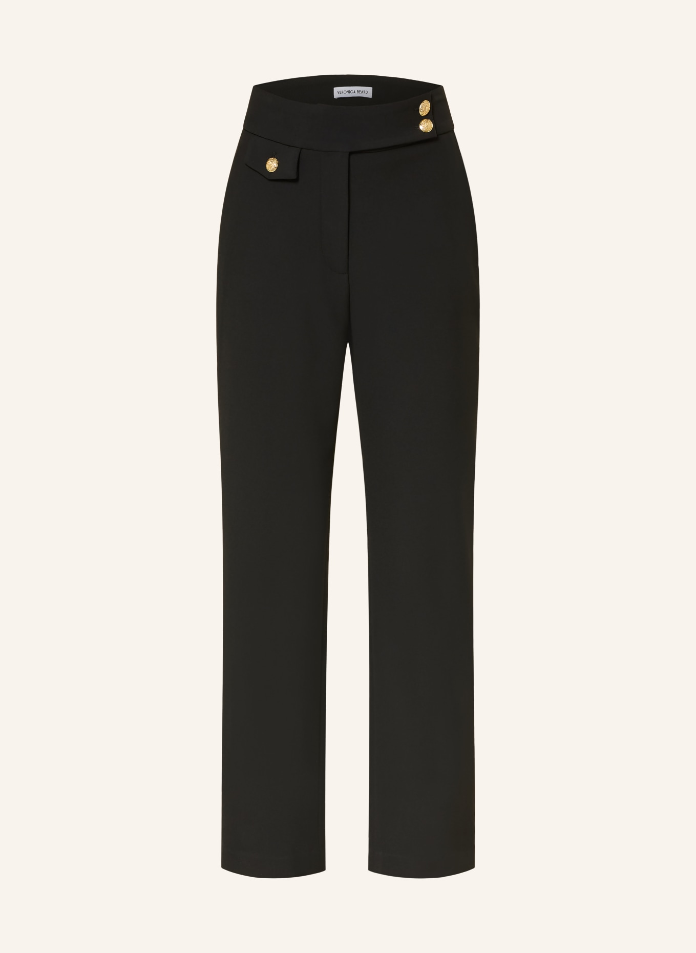 Veronica Beard 7/8 kalhoty RENZO: ČERNÁ