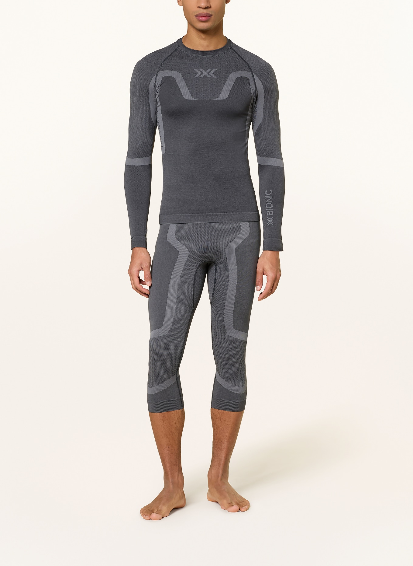 X-BIONIC Funktionswäsche-Hose X-ENTIAL mit verkürtzer Beinlänge: DUNKELGRAU / GRAU