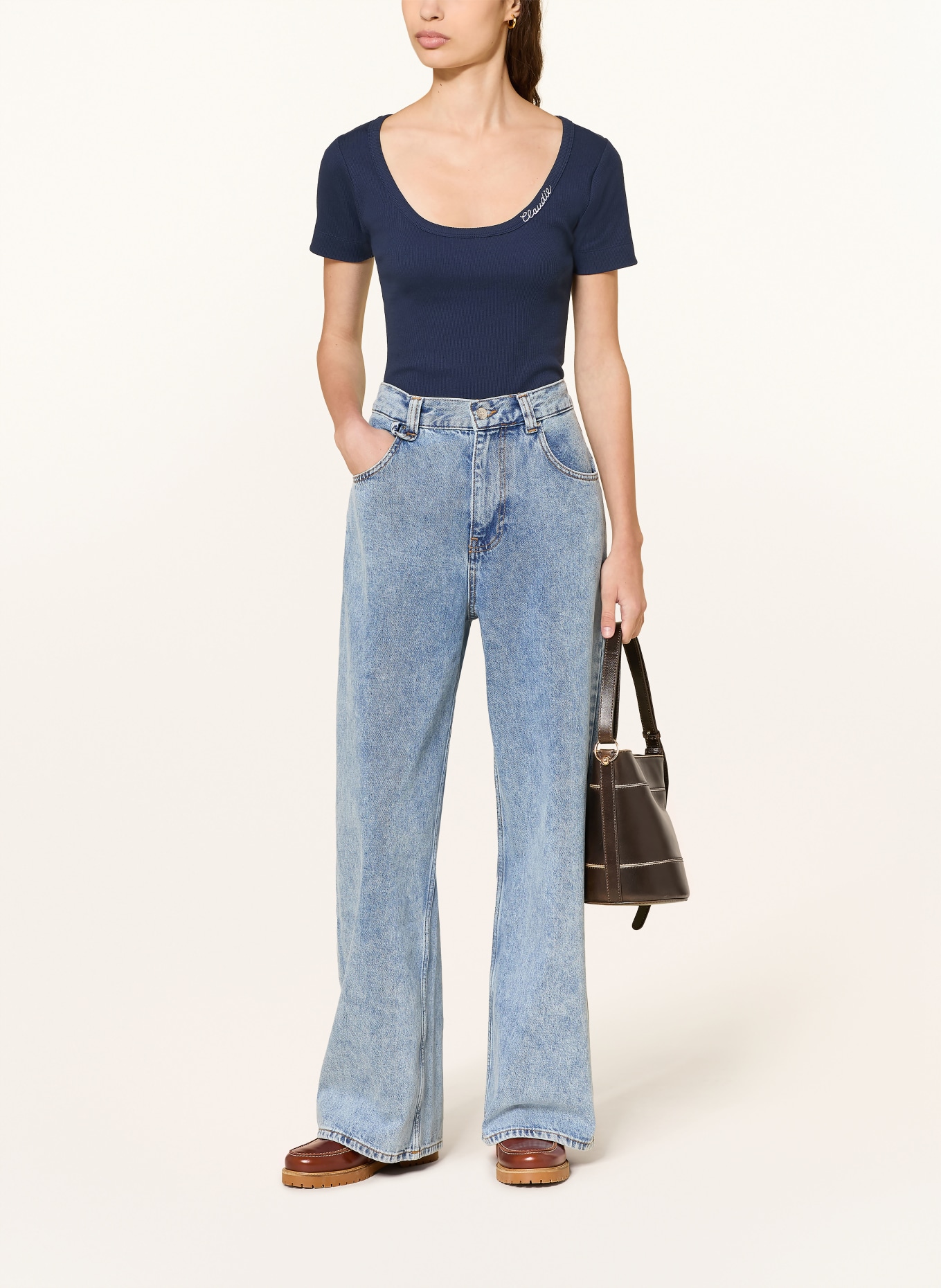 CLAUDIE PIERLOT koszulka: GRANATOWY