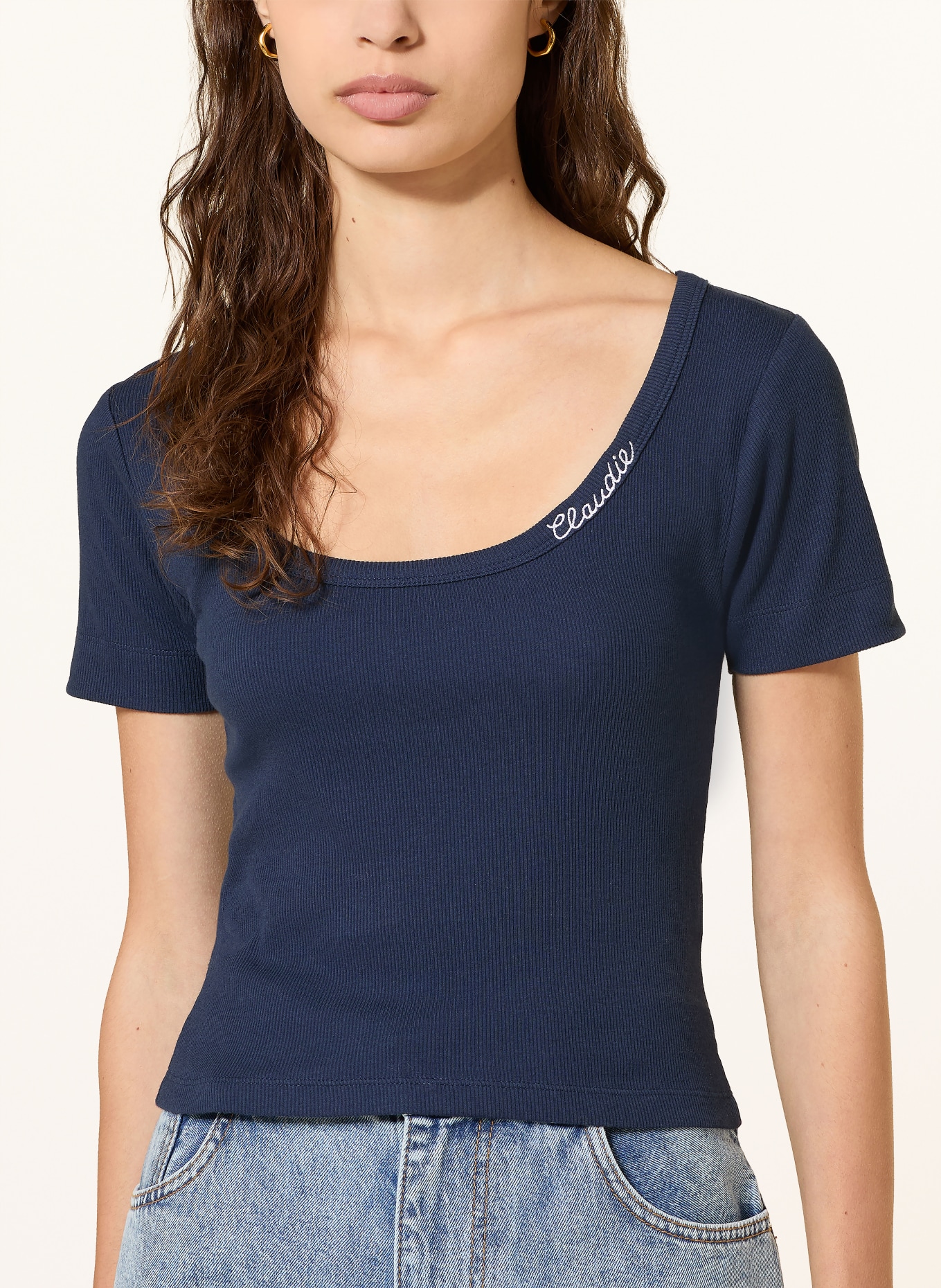 CLAUDIE PIERLOT koszulka: GRANATOWY