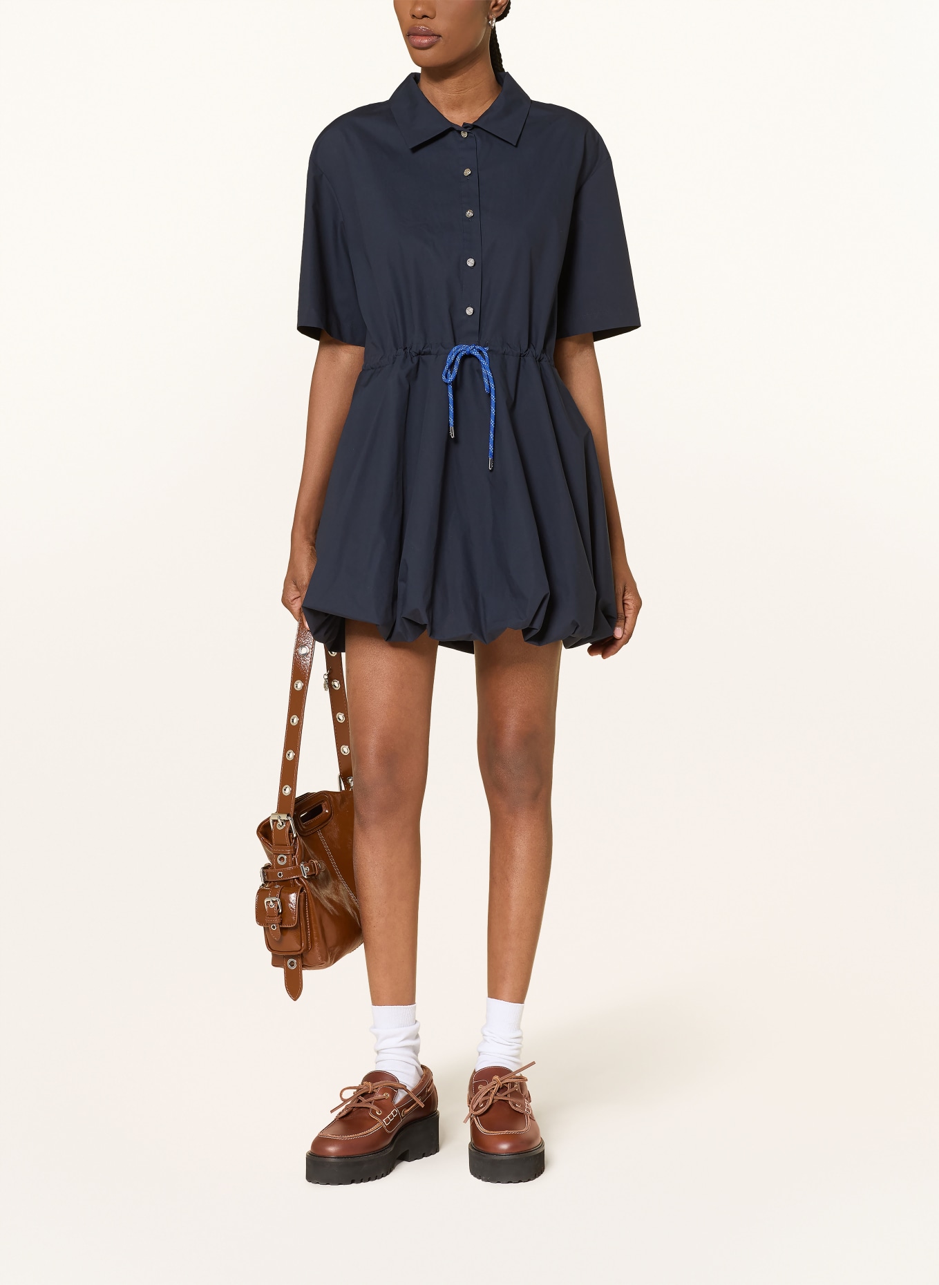 maje Hemdblusenkleid: DUNKELBLAU