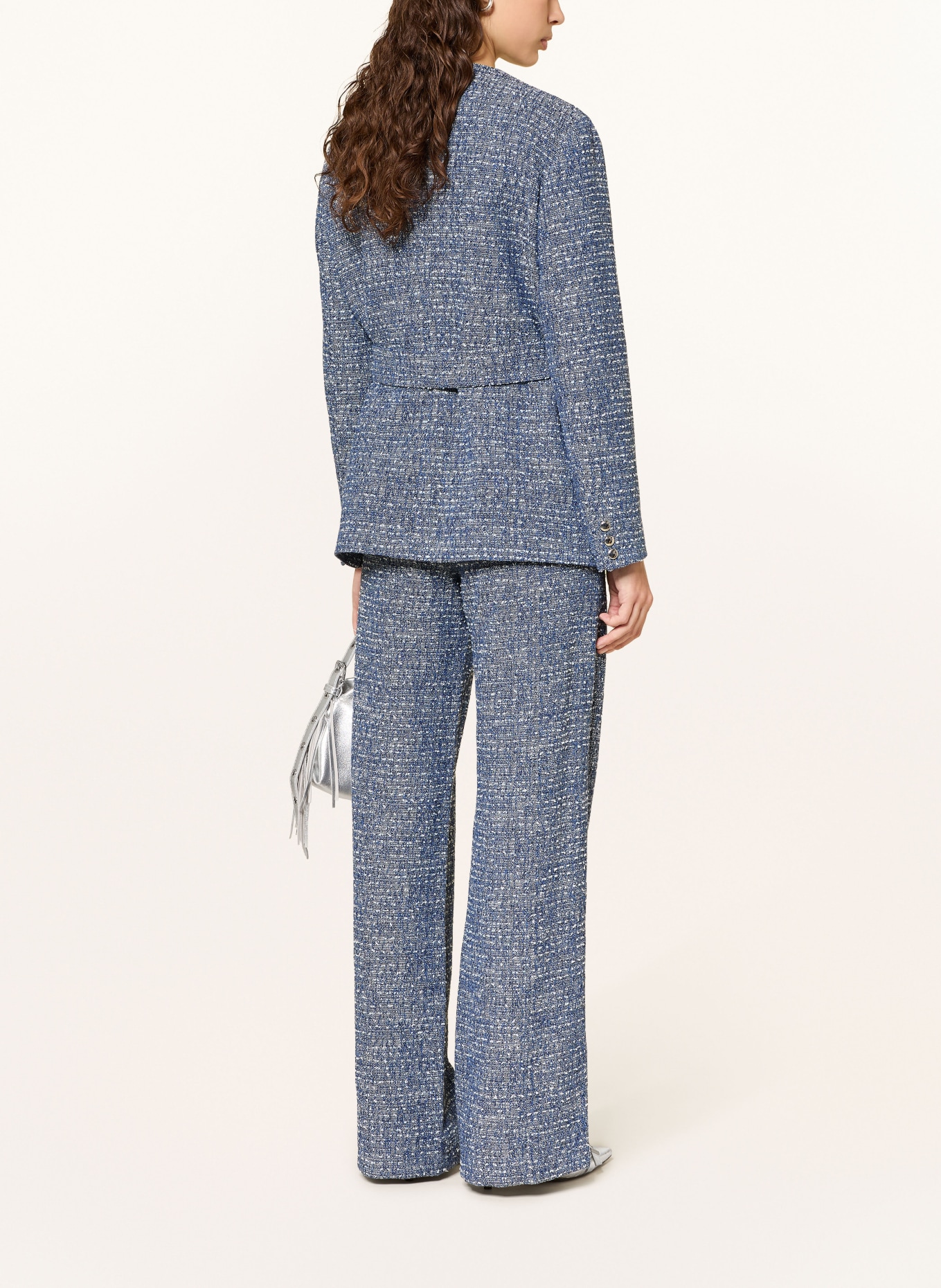 maje Marynarka bouclé: NIEBIESKI / BIAŁY