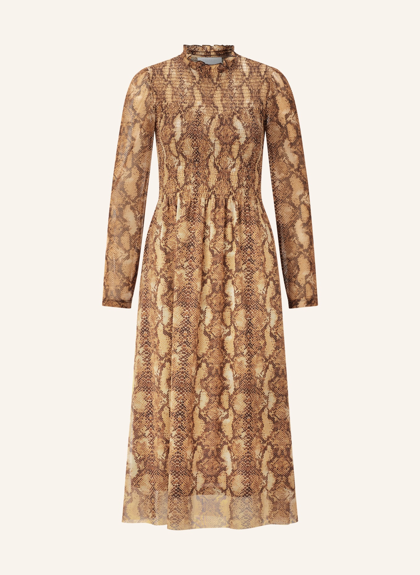 Rich & Royal Mesh-Kleid: COGNAC / DUNKELBRAUN