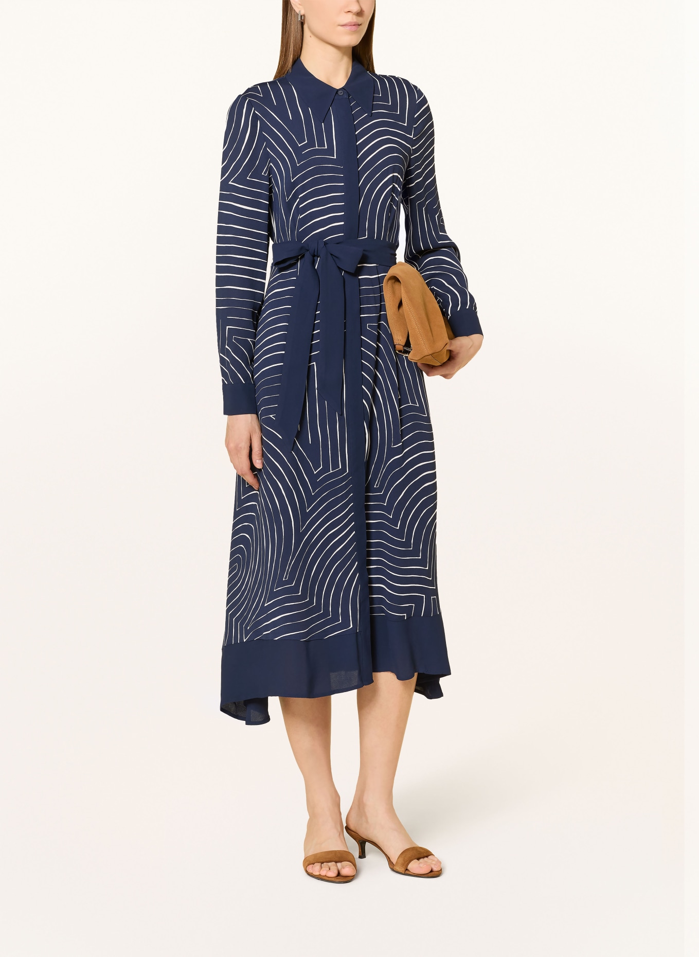 Phase Eight Hemdblusenkleid CHARLOTTE: DUNKELBLAU / WEISS