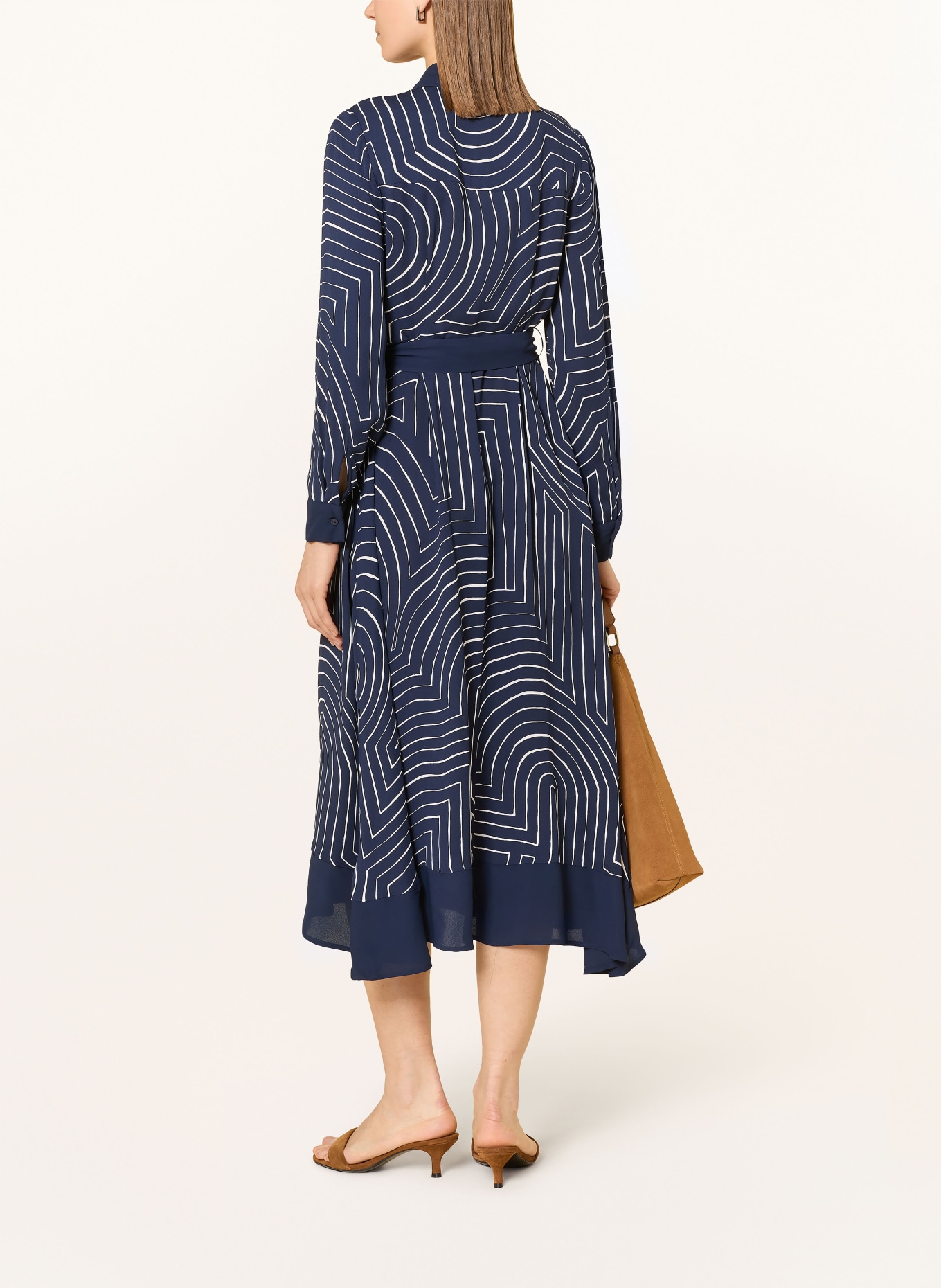 Phase Eight CHARLOTTE shirt dress: DARK BLUE / WHITE