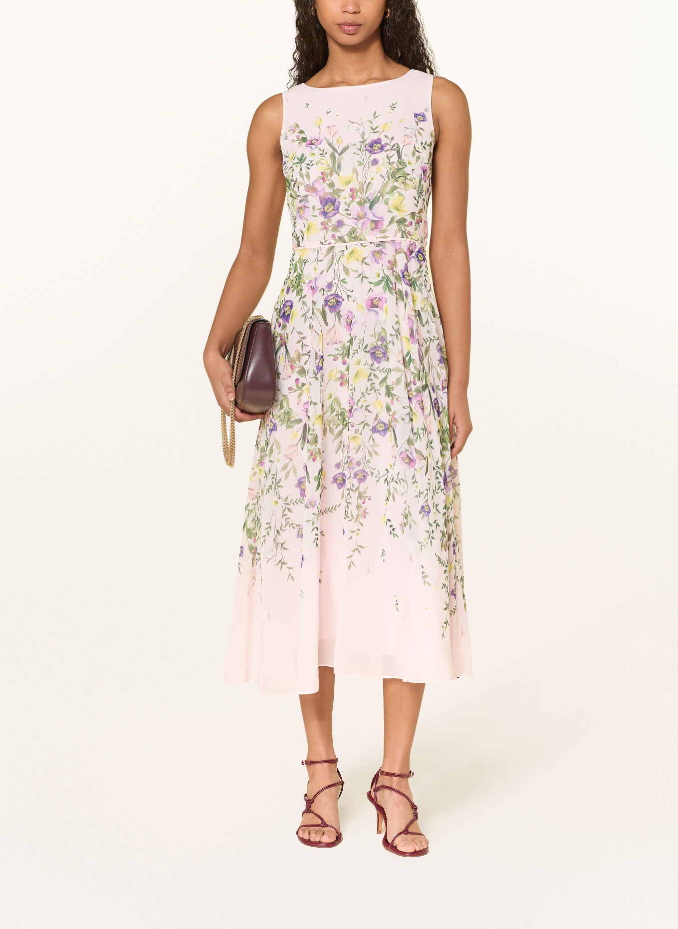 HOBBS Šaty CARLY: SVĚTLE RŮŽOVÁ / FIALOVÁ / ZELENÁ