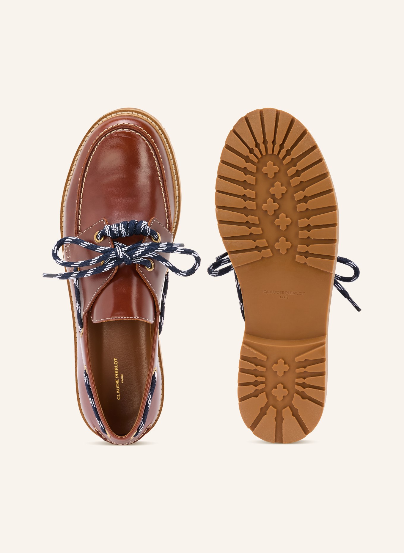 CLAUDIE PIERLOT Bootsschuhe AUDREY: BRAUN / BEIGE