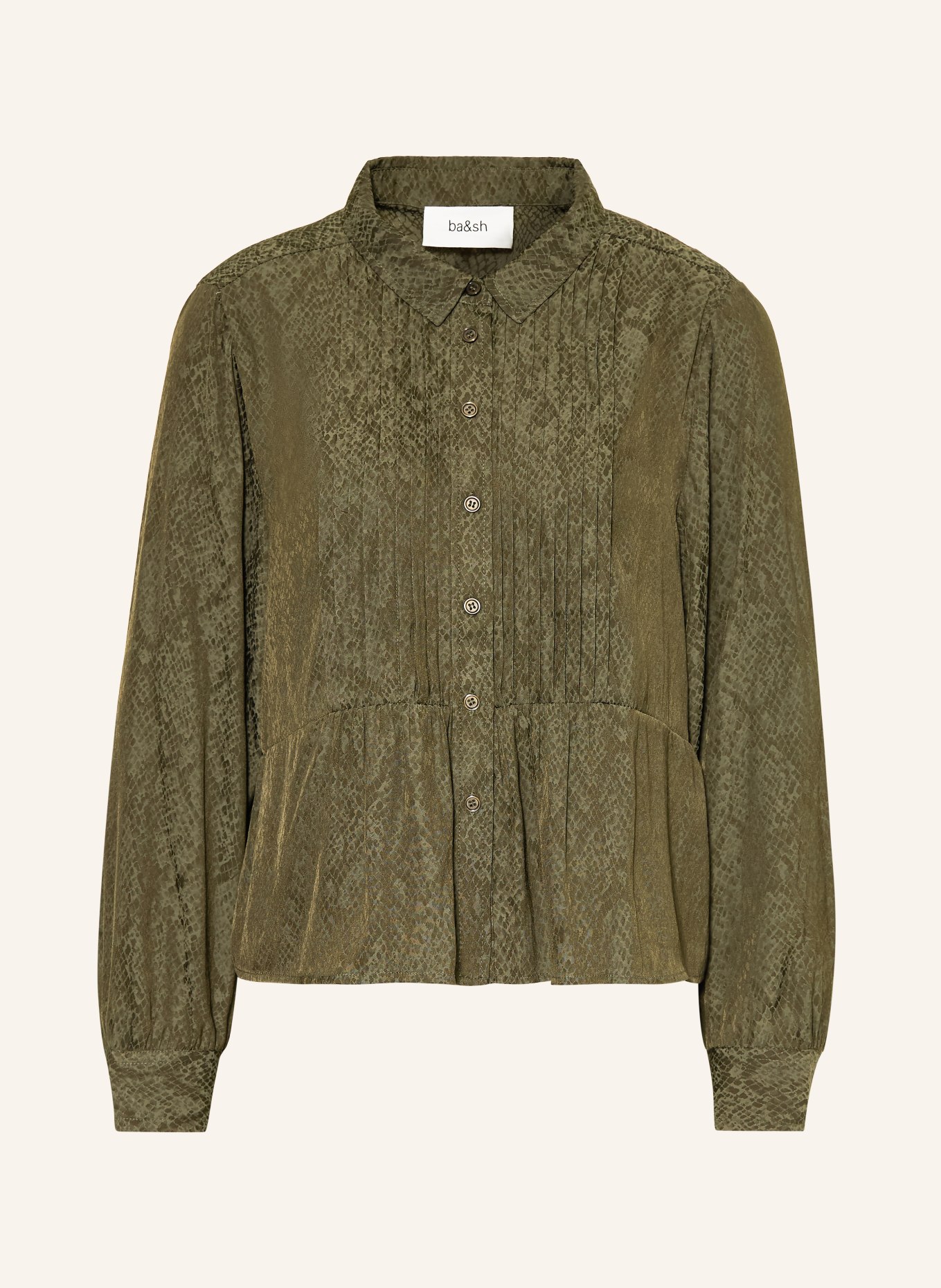 ba&sh Hemdbluse RIATA mit Plissees: OLIV