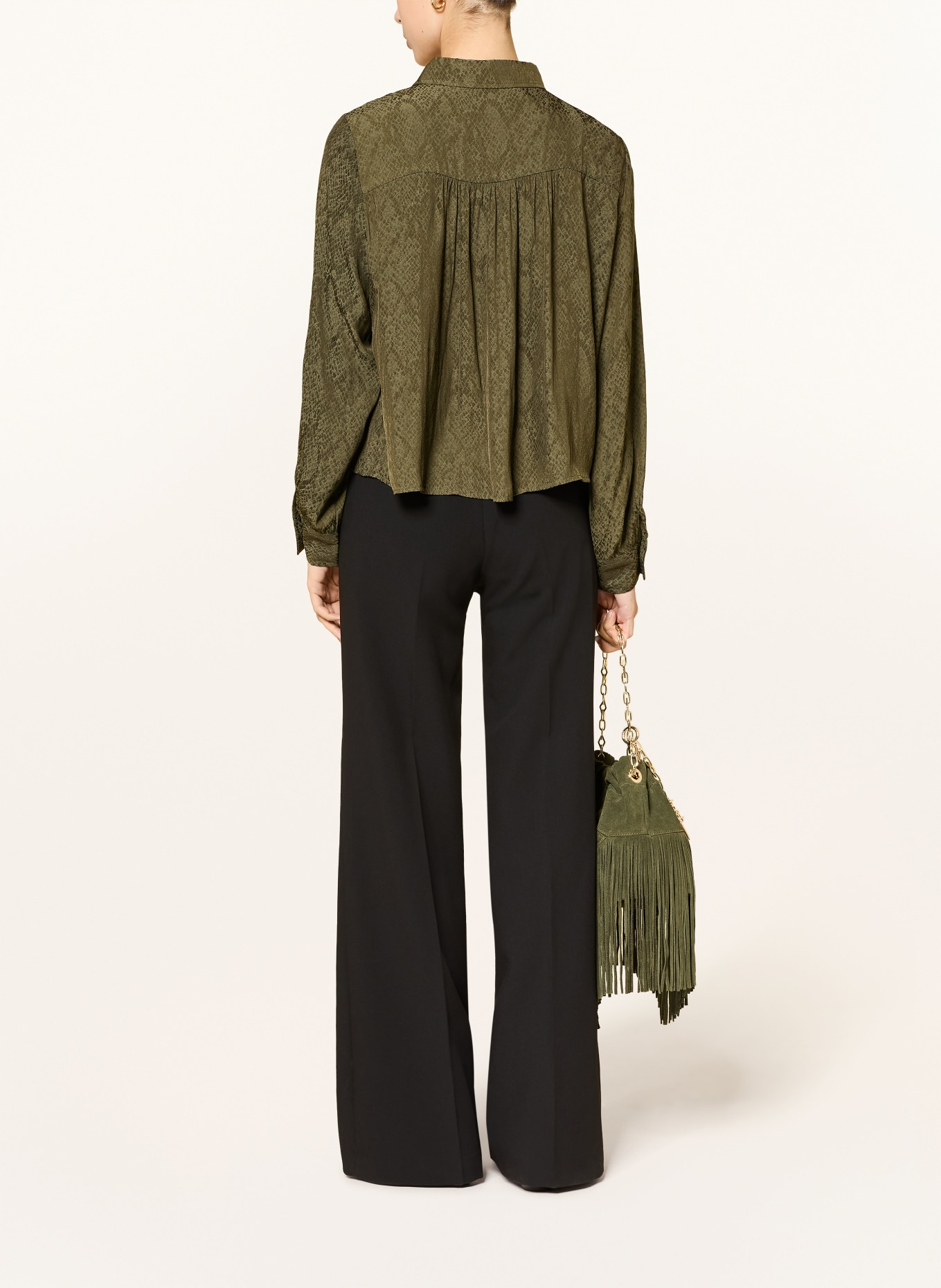 ba&sh Hemdbluse RIATA mit Plissees: OLIV