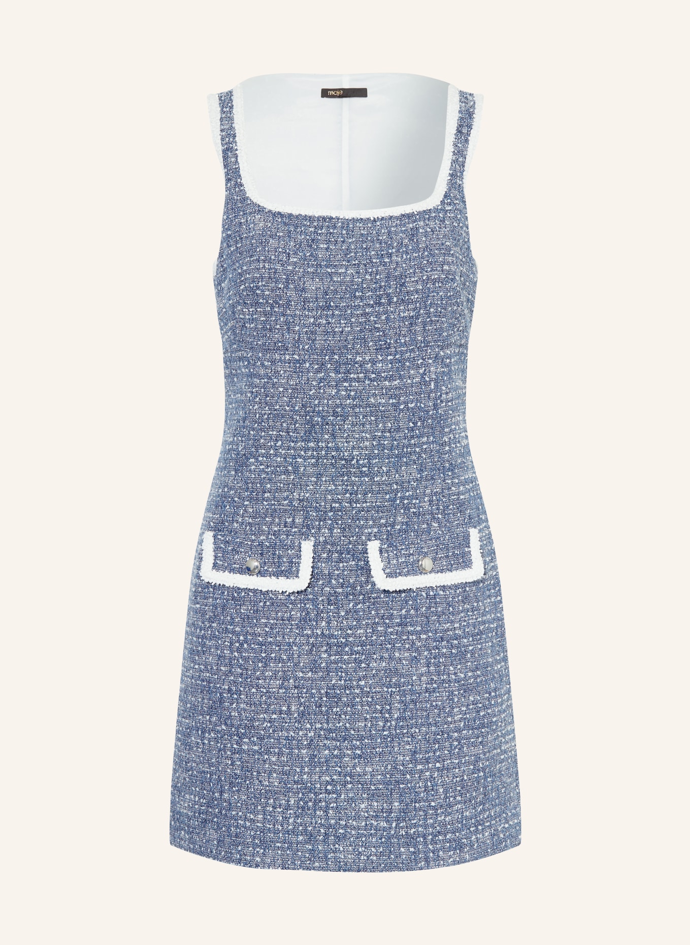 maje Sukienka bouclé: NIEBIESKI / BIAŁY