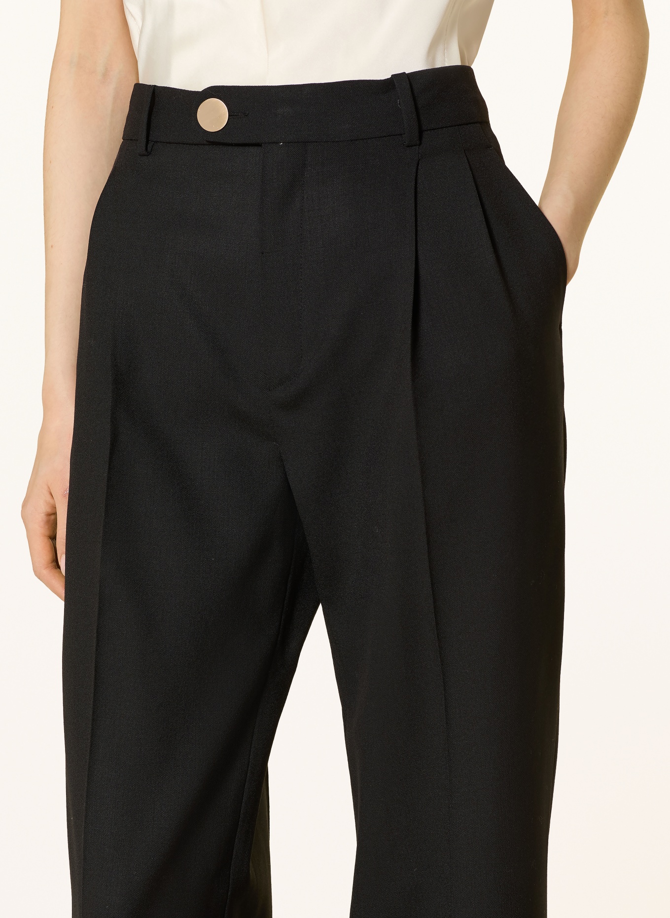 SANDRO Marlenehose: SCHWARZ