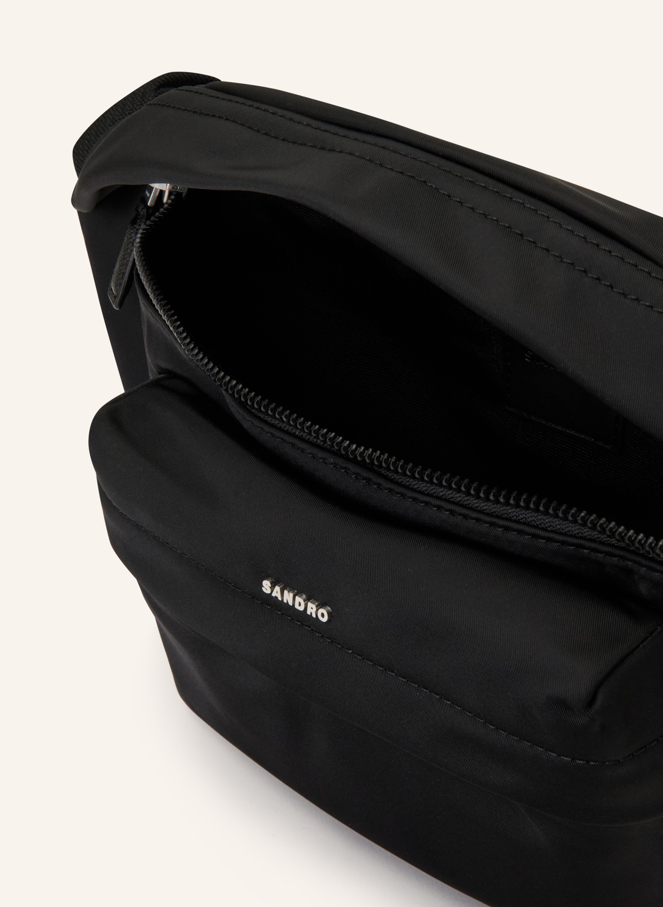 SANDRO Gürteltasche: SCHWARZ / SILBER