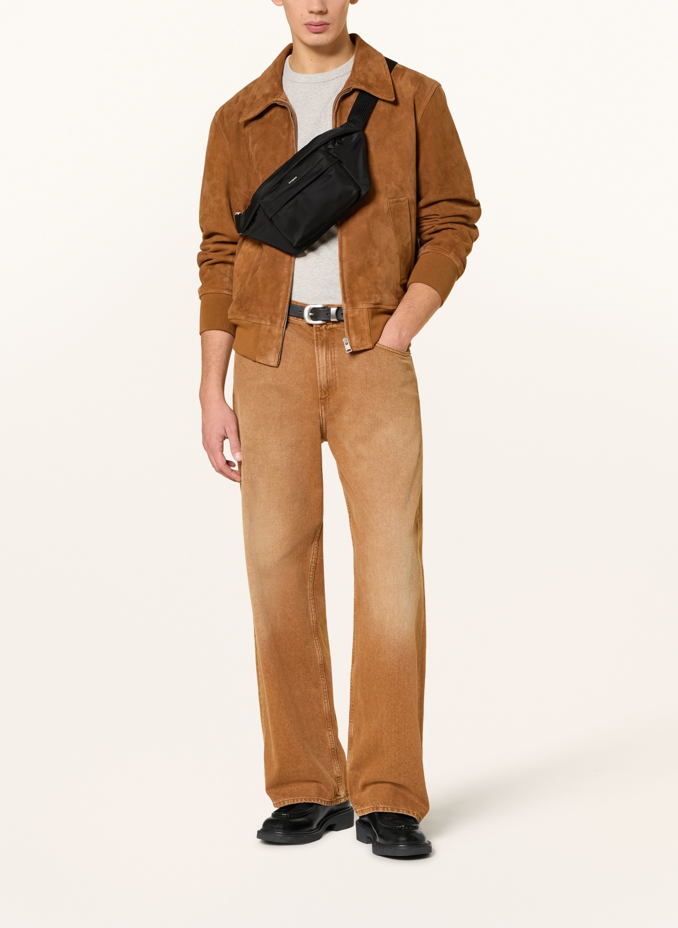 SANDRO Gürteltasche: SCHWARZ / SILBER