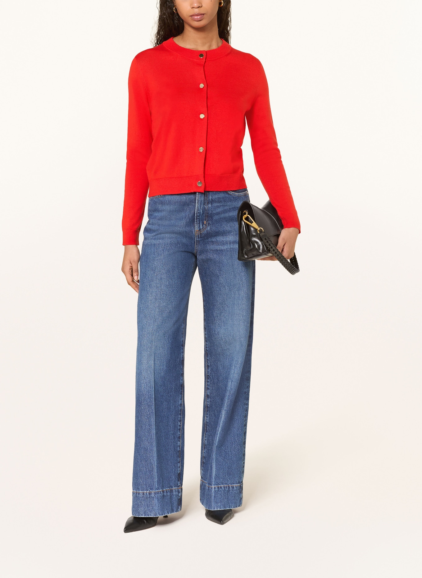 HOBBS PRIYA cardigan with merino wool: RED