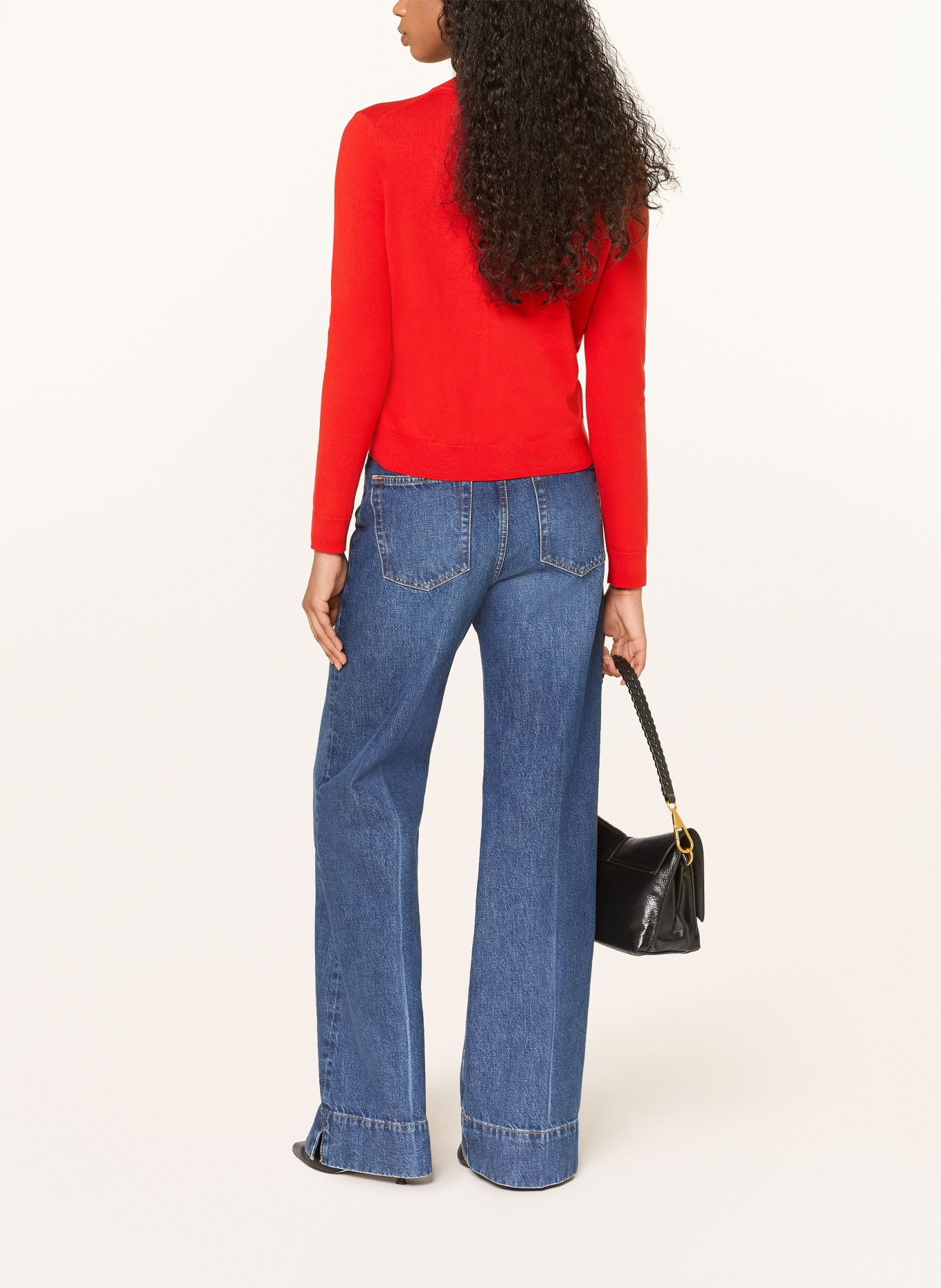 HOBBS PRIYA cardigan with merino wool: RED