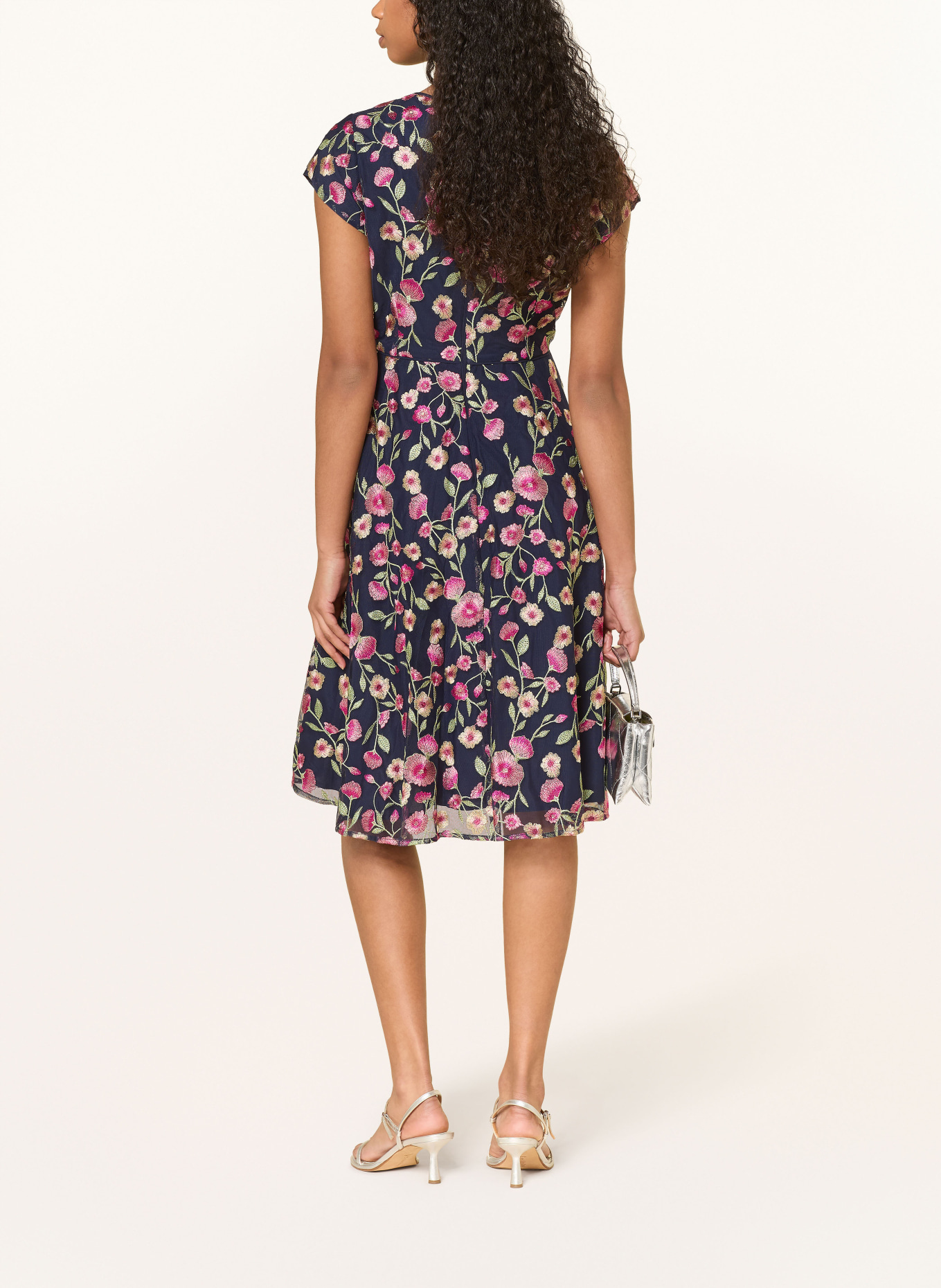 HOBBS TIA dress: DARK BLUE / PINK / GREEN