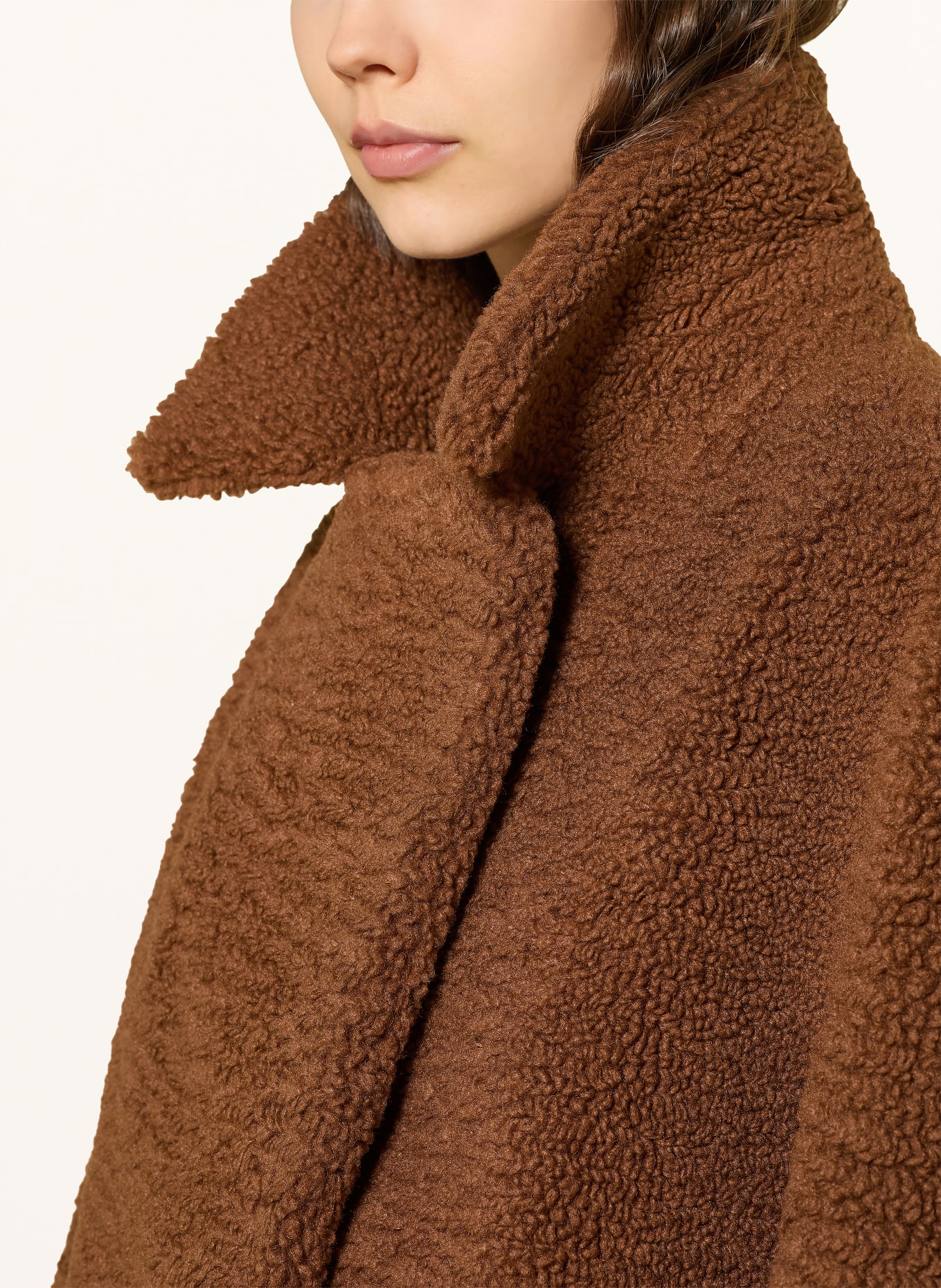 ALLSAINTS Kurtka z futerkiem EDDIE: BRĄZOWY